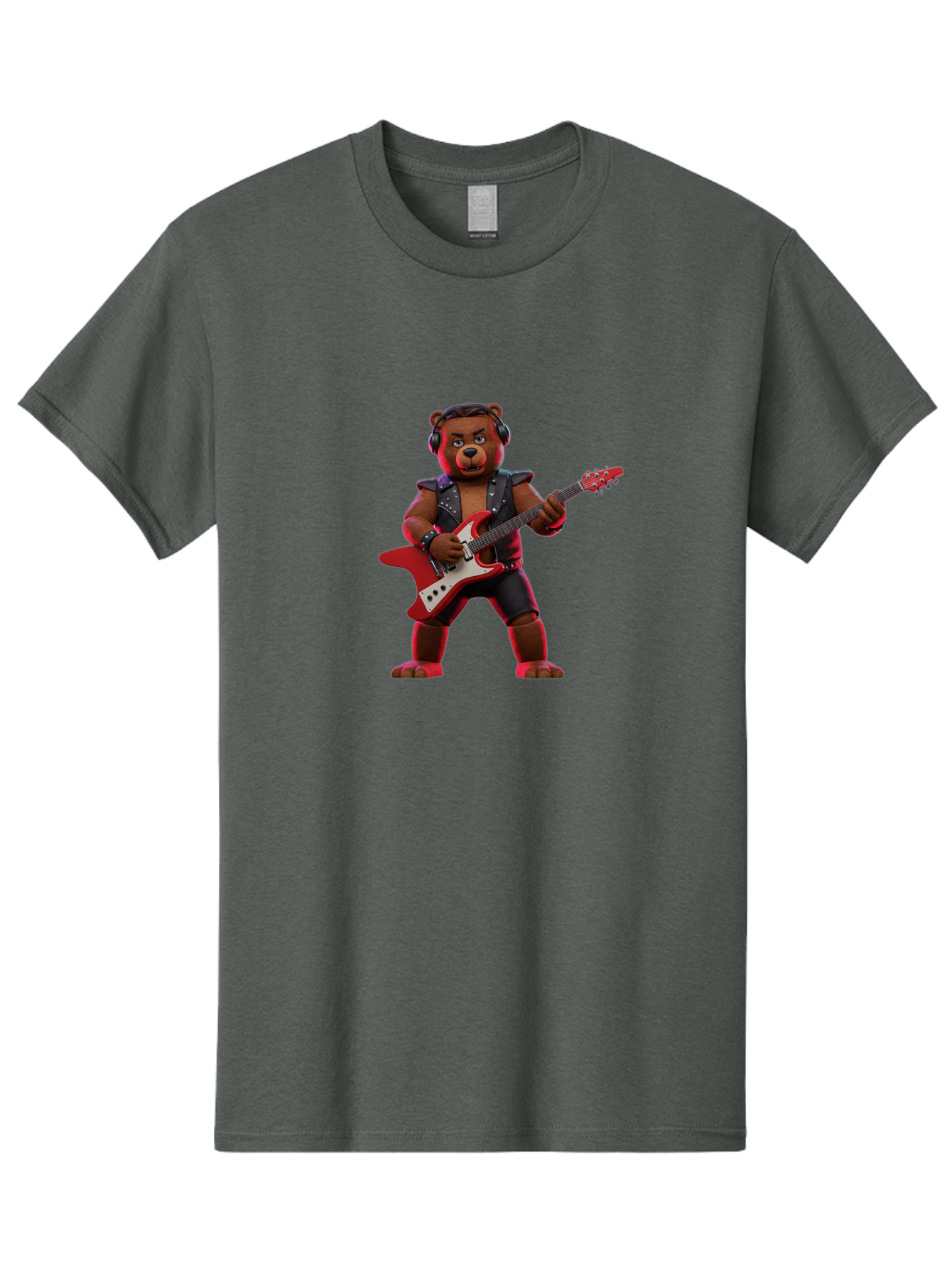Rockstar-Bear-1 Men'S Graphic Tee, 100% Cotton, Comfortable Casual Summer Wear, Machine Washable, Vintage Camera, Old Camera, Antique Camera, Black Camera, Classic Photography, Photography Equipment, Nostalgic Device, Film Camera, Camera Art Baf484 13