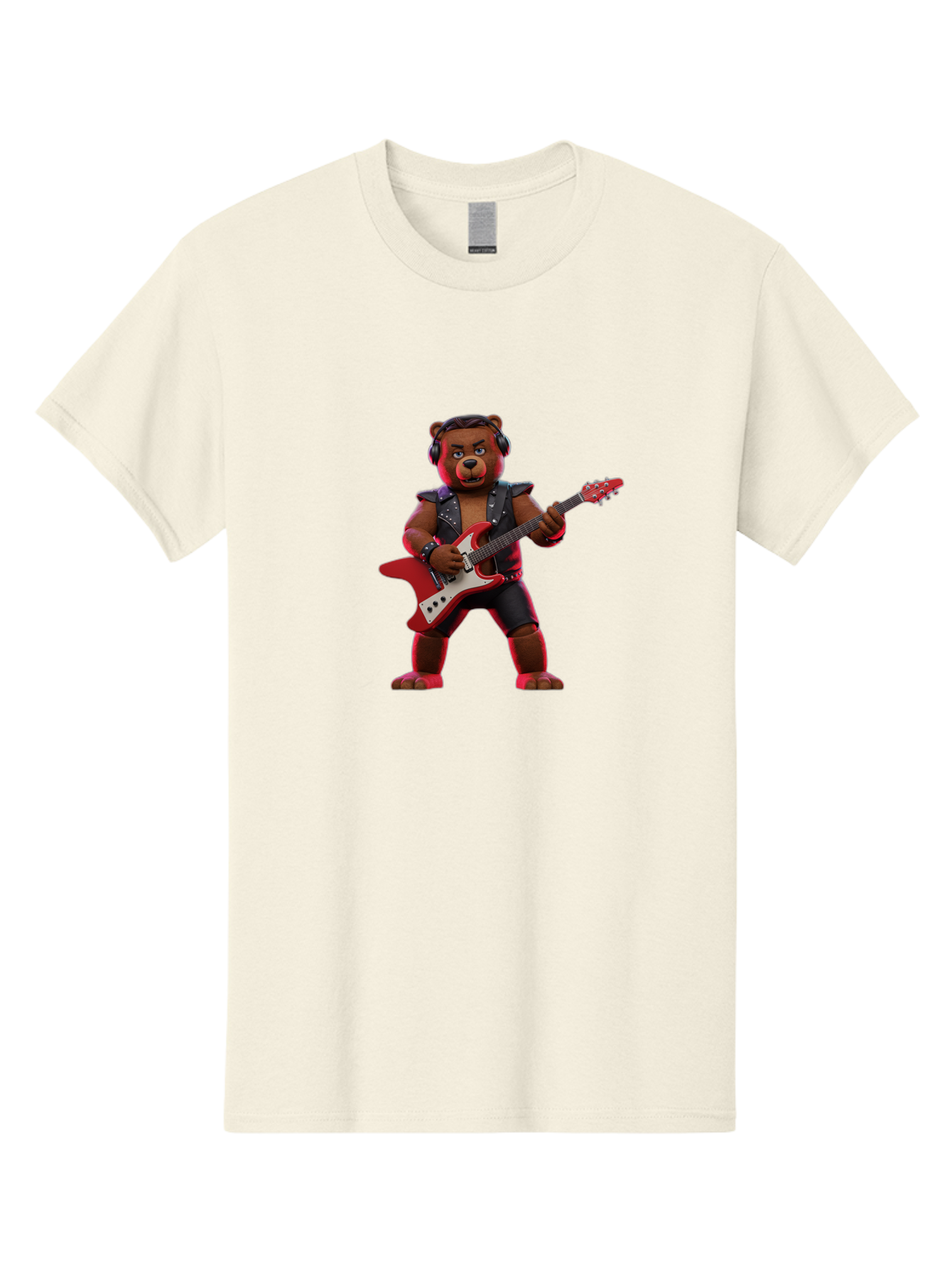 Rockstar-Bear-1 Men'S Graphic Tee, 100% Cotton, Comfortable Casual Summer Wear, Machine Washable, Vintage Camera, Old Camera, Antique Camera, Black Camera, Classic Photography, Photography Equipment, Nostalgic Device, Film Camera, Camera Art Baf484 12
