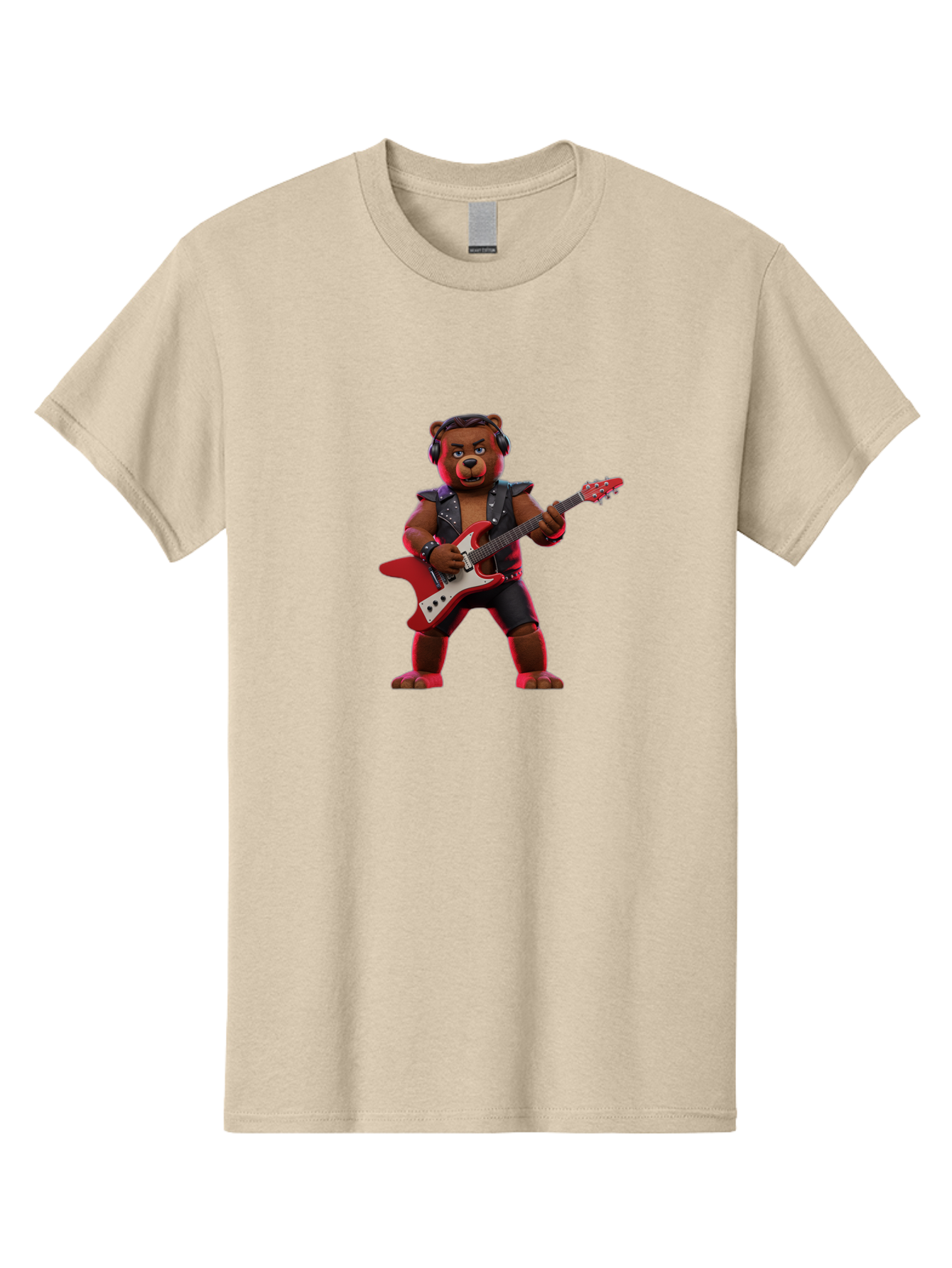 Rockstar-Bear-1 Men'S Graphic Tee, 100% Cotton, Comfortable Casual Summer Wear, Machine Washable, Vintage Camera, Old Camera, Antique Camera, Black Camera, Classic Photography, Photography Equipment, Nostalgic Device, Film Camera, Camera Art Baf484 14