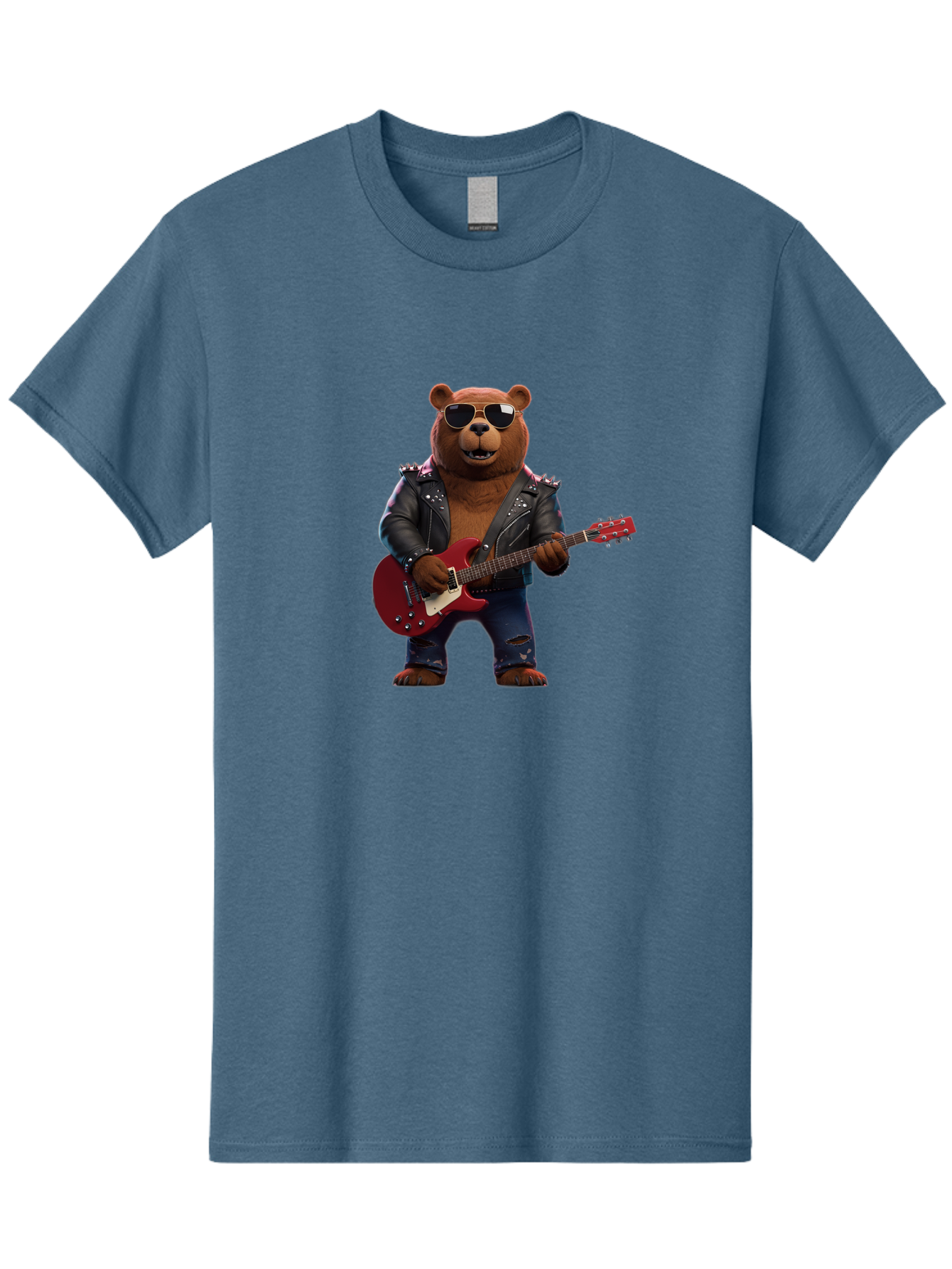 Rockstar-Bear Men'S Graphic Tee, 100% Cotton, Comfortable Casual Summer Wear, Machine Washable, Vintage Camera, Old Camera, Antique Camera, Black Camera, Classic Photography, Photography Equipment, Nostalgic Device, Film Camera, Camera Art Baf485 3