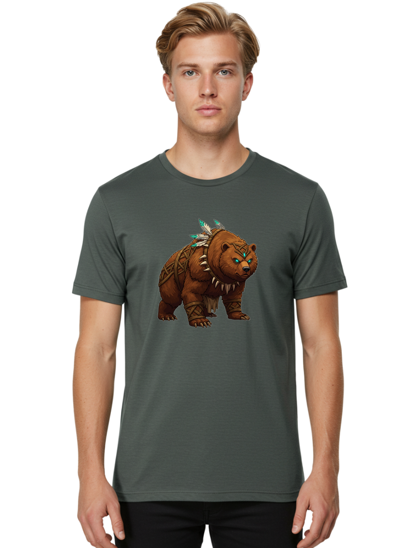 Tribal-Bear Men'S Graphic Tee, 100% Cotton, Comfortable Casual Summer Wear, Machine Washable, Vintage Camera, Old Camera, Antique Camera, Black Camera, Classic Photography, Photography Equipment, Nostalgic Device, Film Camera, Camera Art Baf607 8