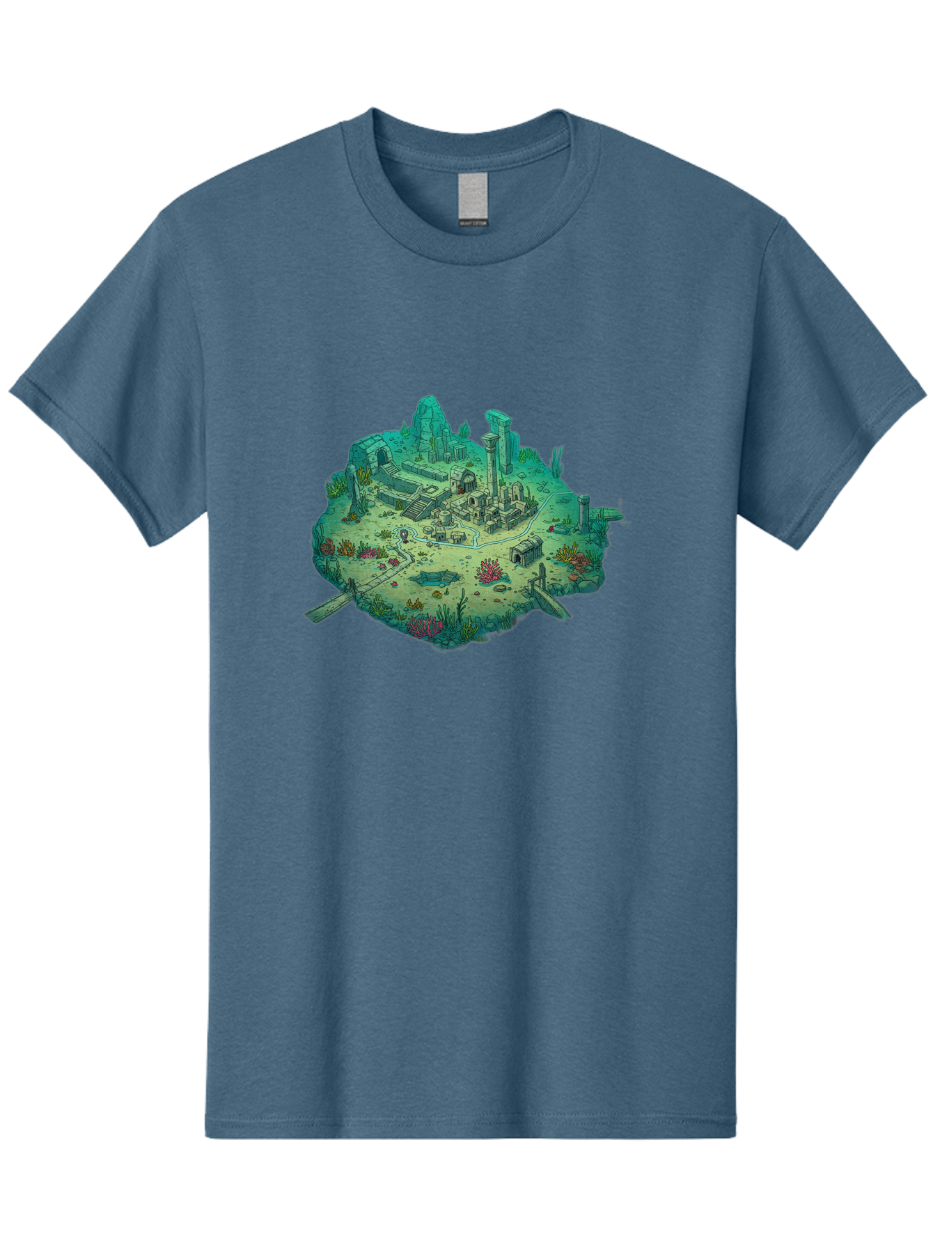 Underwater-City-Ruins Men'S Graphic Tee, 100% Cotton, Comfortable Casual Summer Wear, Machine Washable, Vintage Camera, Old Camera, Antique Camera, Black Camera, Classic Photography, Photography Equipment, Nostalgic Device, Film Camera, Baf610 9