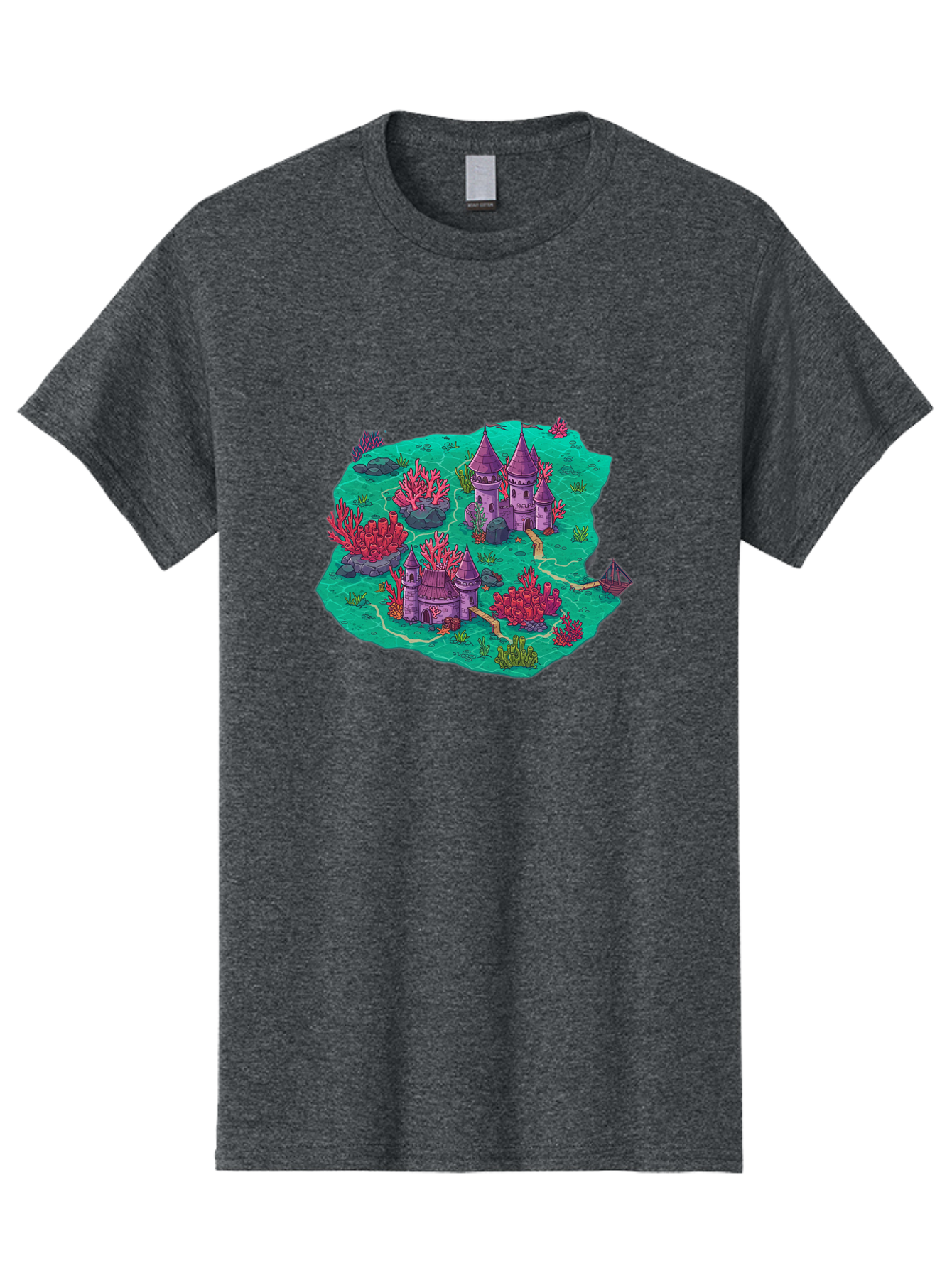Underwater-Isometric-Castle Men'S Graphic Tee, 100% Cotton, Comfortable Casual Summer Wear, Machine Washable, Vintage Camera, Old Camera, Antique Camera, Black Camera, Classic Photography, Photography Equipment, Nostalgic Device, Film Camera, Baf611 19