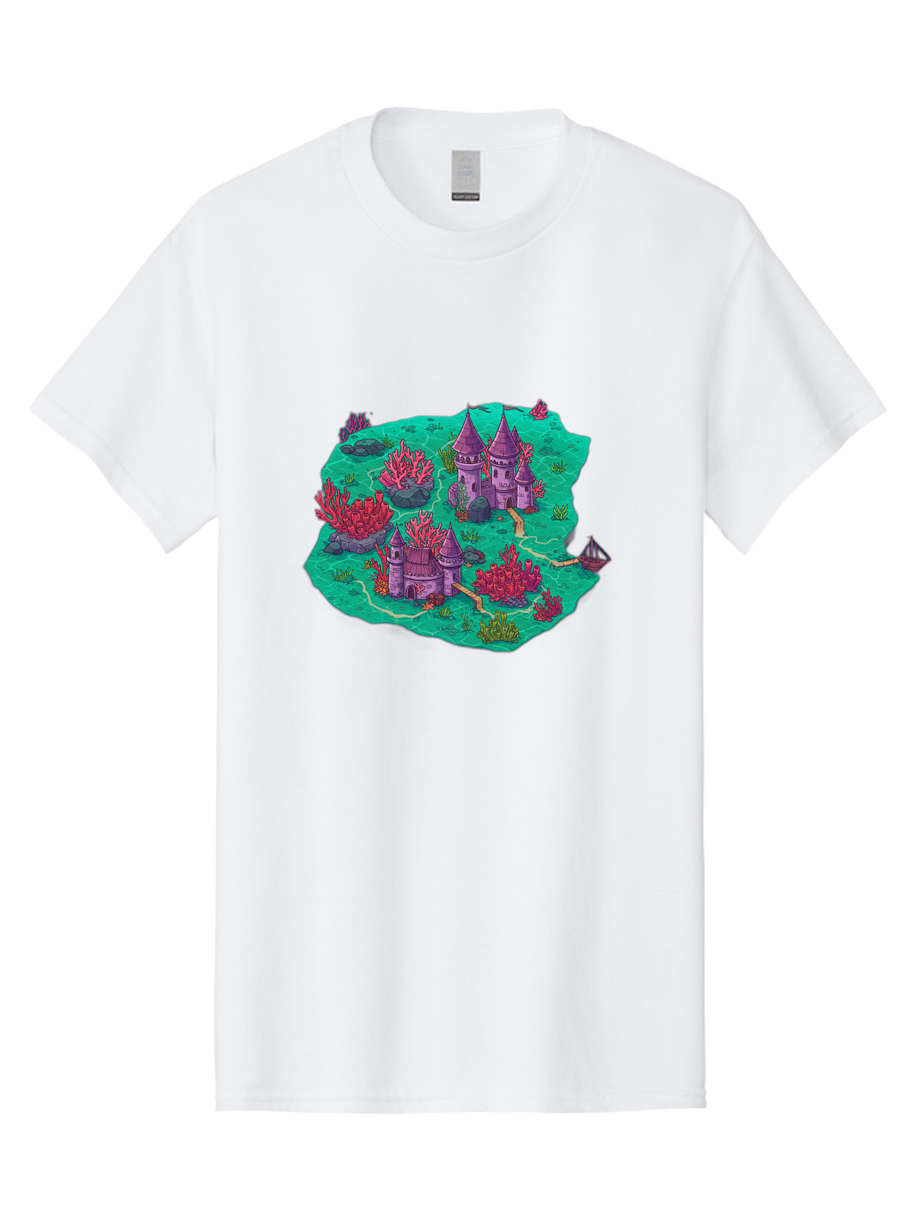 Underwater-Isometric-Castle Men'S Graphic Tee, 100% Cotton, Comfortable Casual Summer Wear, Machine Washable, Vintage Camera, Old Camera, Antique Camera, Black Camera, Classic Photography, Photography Equipment, Nostalgic Device, Film Camera, Baf611 7