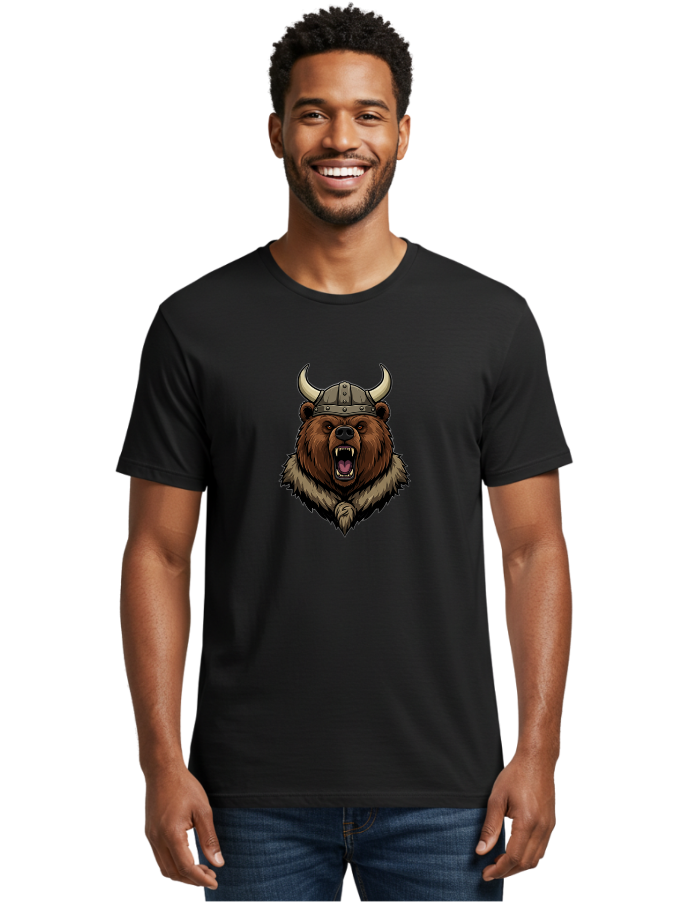 Viking-Bear-1 Men'S Graphic Tee, 100% Cotton, Comfortable Casual Summer Wear, Machine Washable, Vintage Camera, Old Camera, Antique Camera, Black Camera, Classic Photography, Photography Equipment, Nostalgic Device, Film Camera, Camera Art Baf616 18