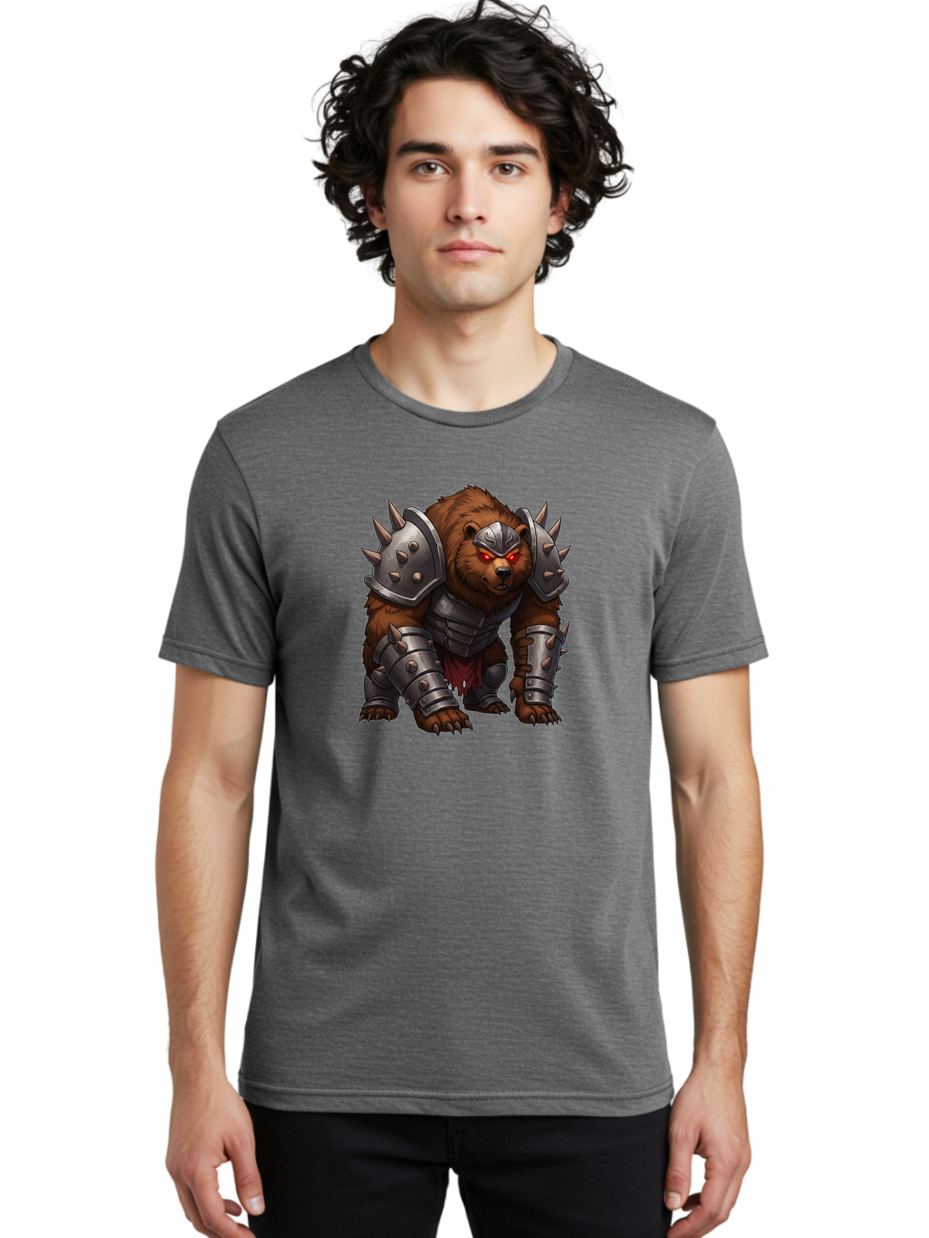Warrior-Bear-1 Men'S Graphic Tee, 100% Cotton, Comfortable Casual Summer Wear, Machine Washable, Vintage Camera, Old Camera, Antique Camera, Black Camera, Classic Photography, Photography Equipment, Nostalgic Device, Film Camera, Camera Art Baf618 8