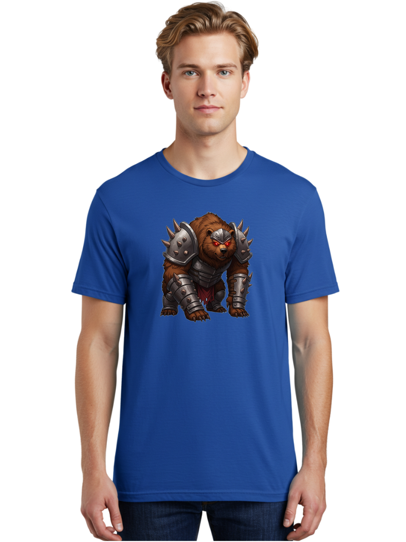 Warrior-Bear-1 Men'S Graphic Tee, 100% Cotton, Comfortable Casual Summer Wear, Machine Washable, Vintage Camera, Old Camera, Antique Camera, Black Camera, Classic Photography, Photography Equipment, Nostalgic Device, Film Camera, Camera Art Baf618 6