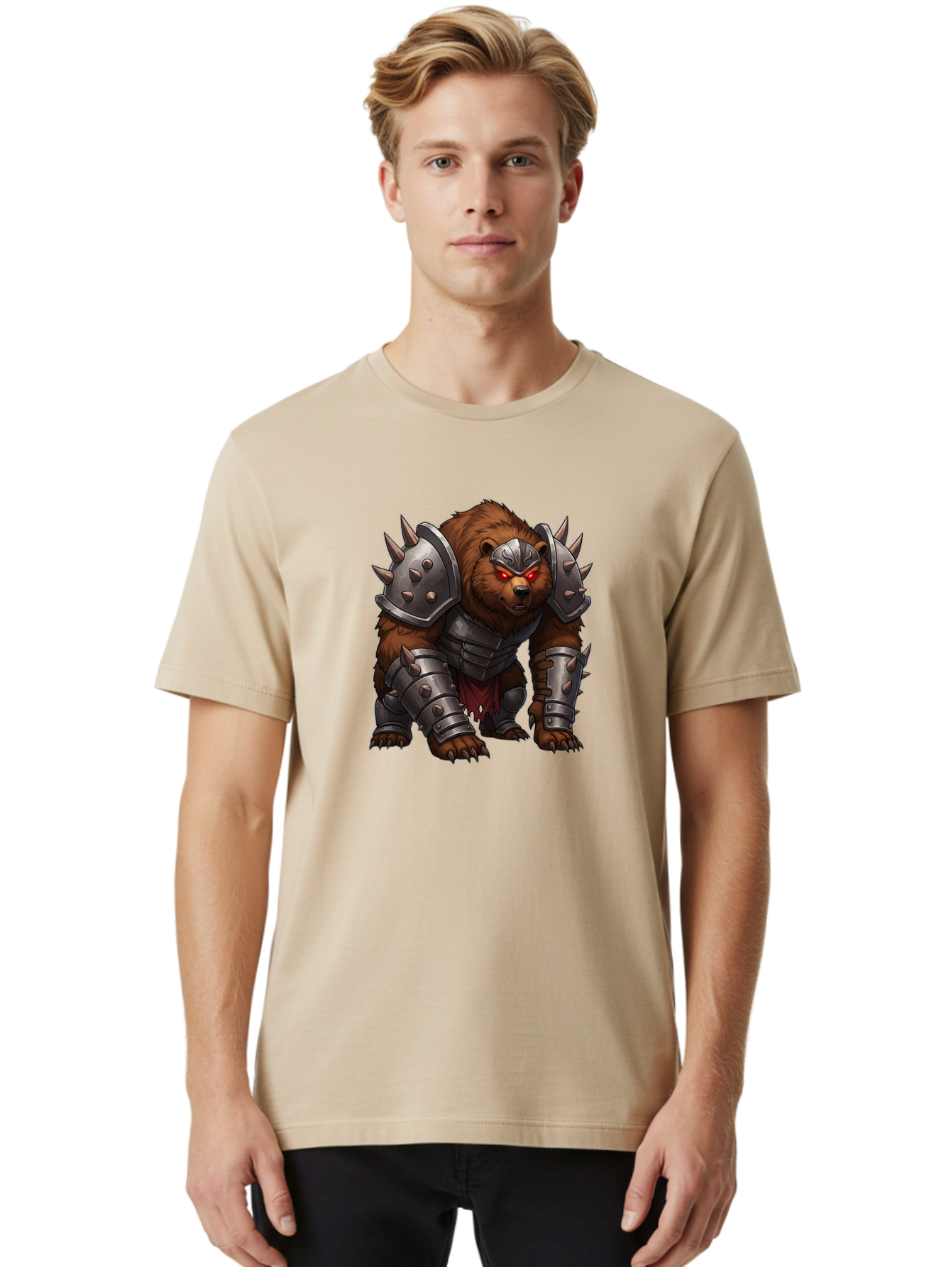 Warrior-Bear-1 Men'S Graphic Tee, 100% Cotton, Comfortable Casual Summer Wear, Machine Washable, Vintage Camera, Old Camera, Antique Camera, Black Camera, Classic Photography, Photography Equipment, Nostalgic Device, Film Camera, Camera Art Baf618 14