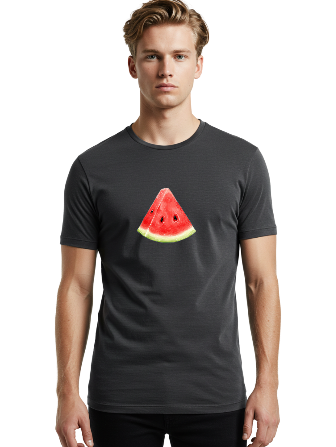 Watermelon-Slice-3 Men'S Graphic Tee, 100% Cotton, Comfortable Casual Summer Wear, Machine Washable, Vintage Camera, Old Camera, Antique Camera, Black Camera, Classic Photography, Photography Equipment, Nostalgic Device, Film Camera, Baf635 6