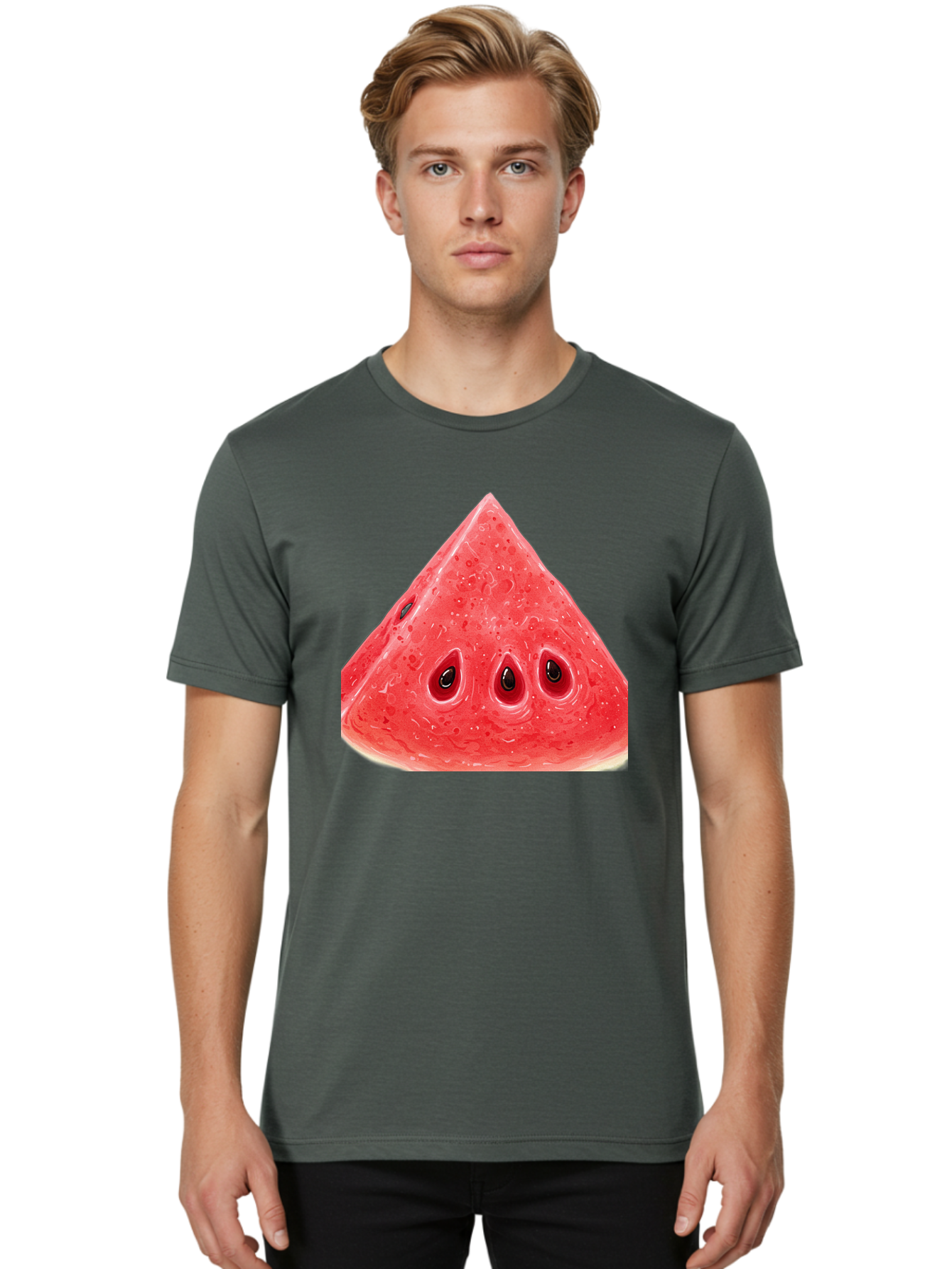 Watermelon-Slice-4 Men'S Graphic Tee, 100% Cotton, Comfortable Casual Summer Wear, Machine Washable, Vintage Camera, Old Camera, Antique Camera, Black Camera, Classic Photography, Photography Equipment, Nostalgic Device, Film Camera, Baf636 10