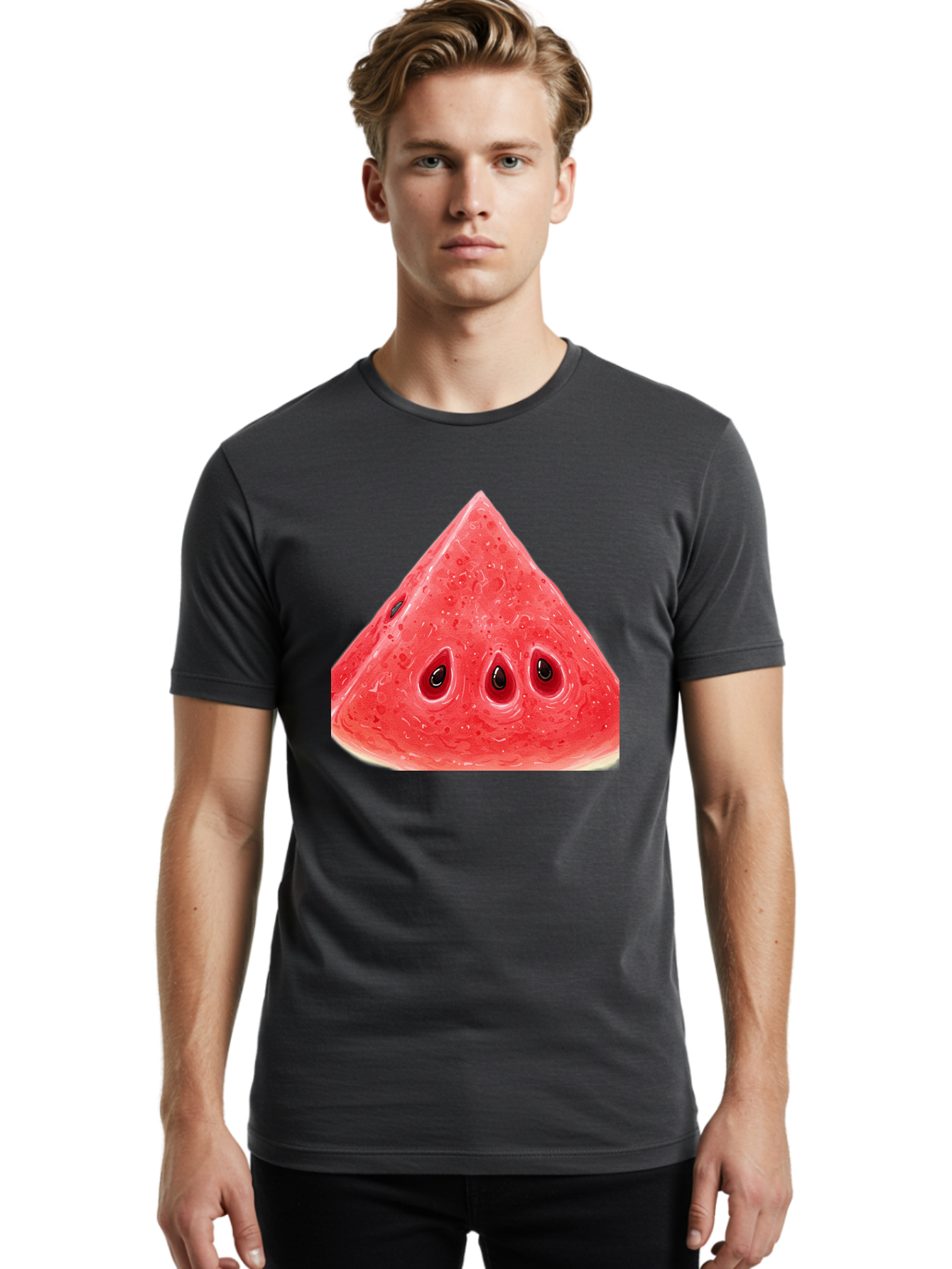 Watermelon-Slice-4 Men'S Graphic Tee, 100% Cotton, Comfortable Casual Summer Wear, Machine Washable, Vintage Camera, Old Camera, Antique Camera, Black Camera, Classic Photography, Photography Equipment, Nostalgic Device, Film Camera, Baf636 14