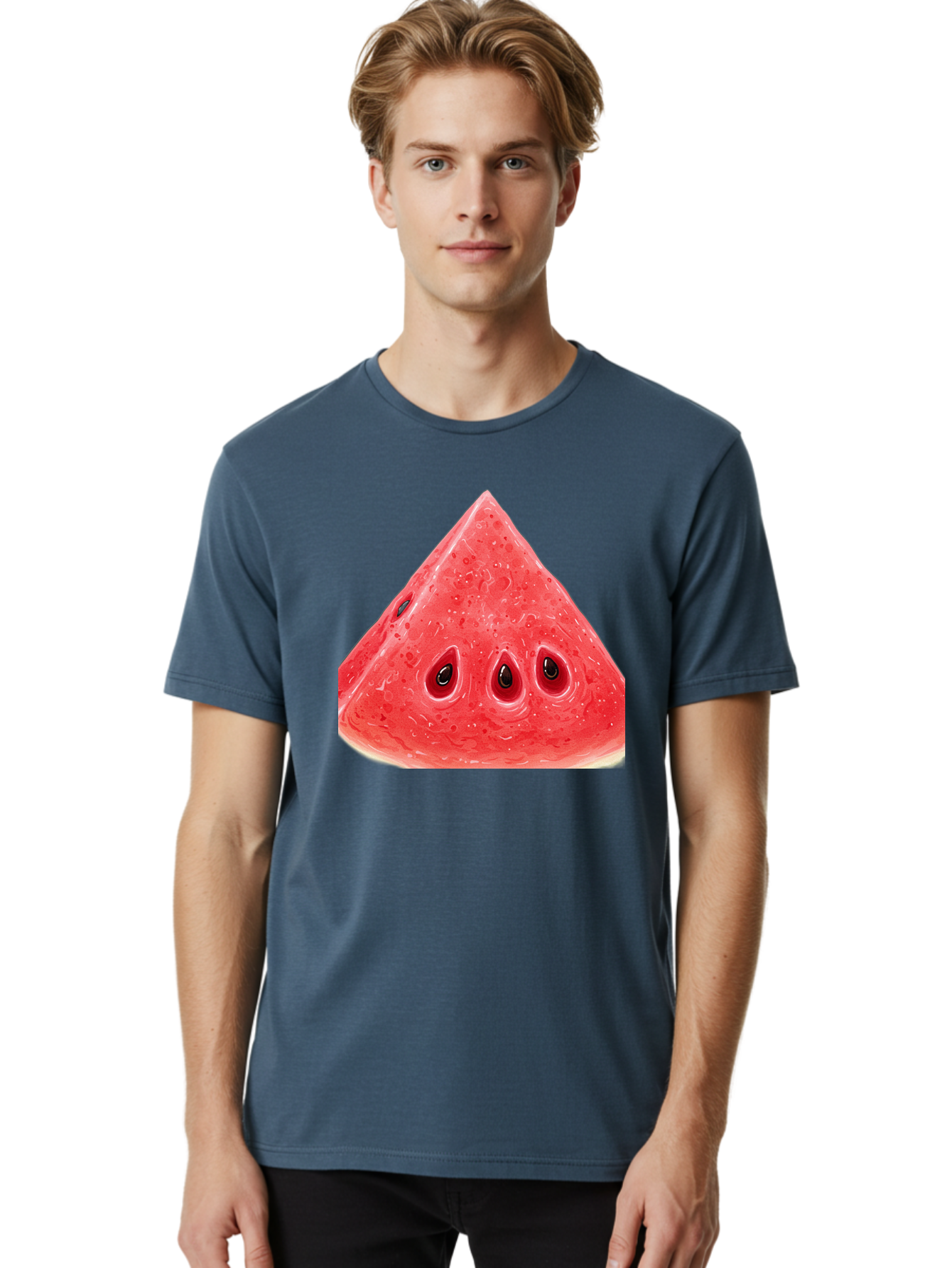 Watermelon-Slice-4 Men'S Graphic Tee, 100% Cotton, Comfortable Casual Summer Wear, Machine Washable, Vintage Camera, Old Camera, Antique Camera, Black Camera, Classic Photography, Photography Equipment, Nostalgic Device, Film Camera, Baf636 24
