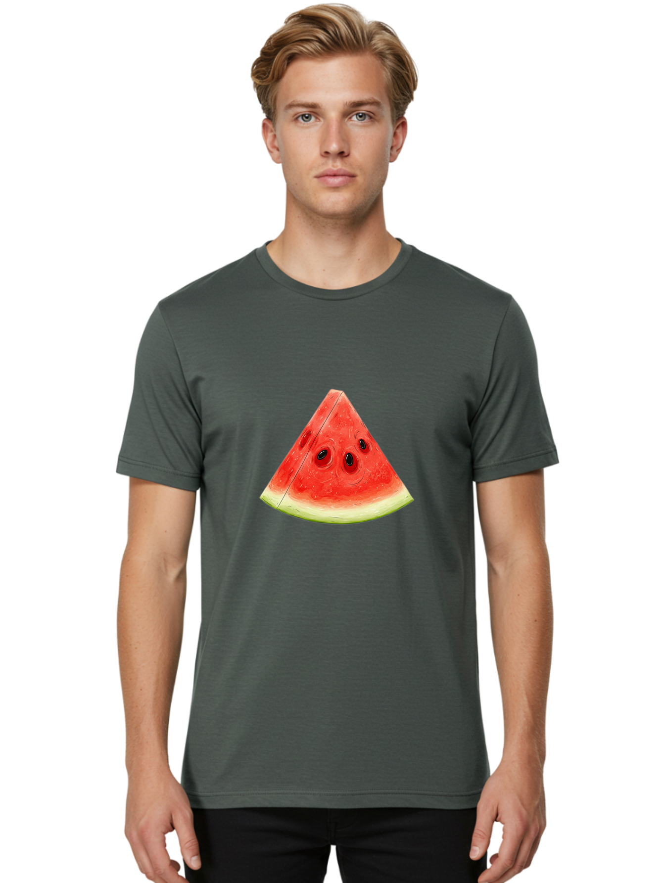 Watermelon-Slice-6 Men'S Graphic Tee, 100% Cotton, Comfortable Casual Summer Wear, Machine Washable, Vintage Camera, Old Camera, Antique Camera, Black Camera, Classic Photography, Photography Equipment, Nostalgic Device, Film Camera, Baf638 24