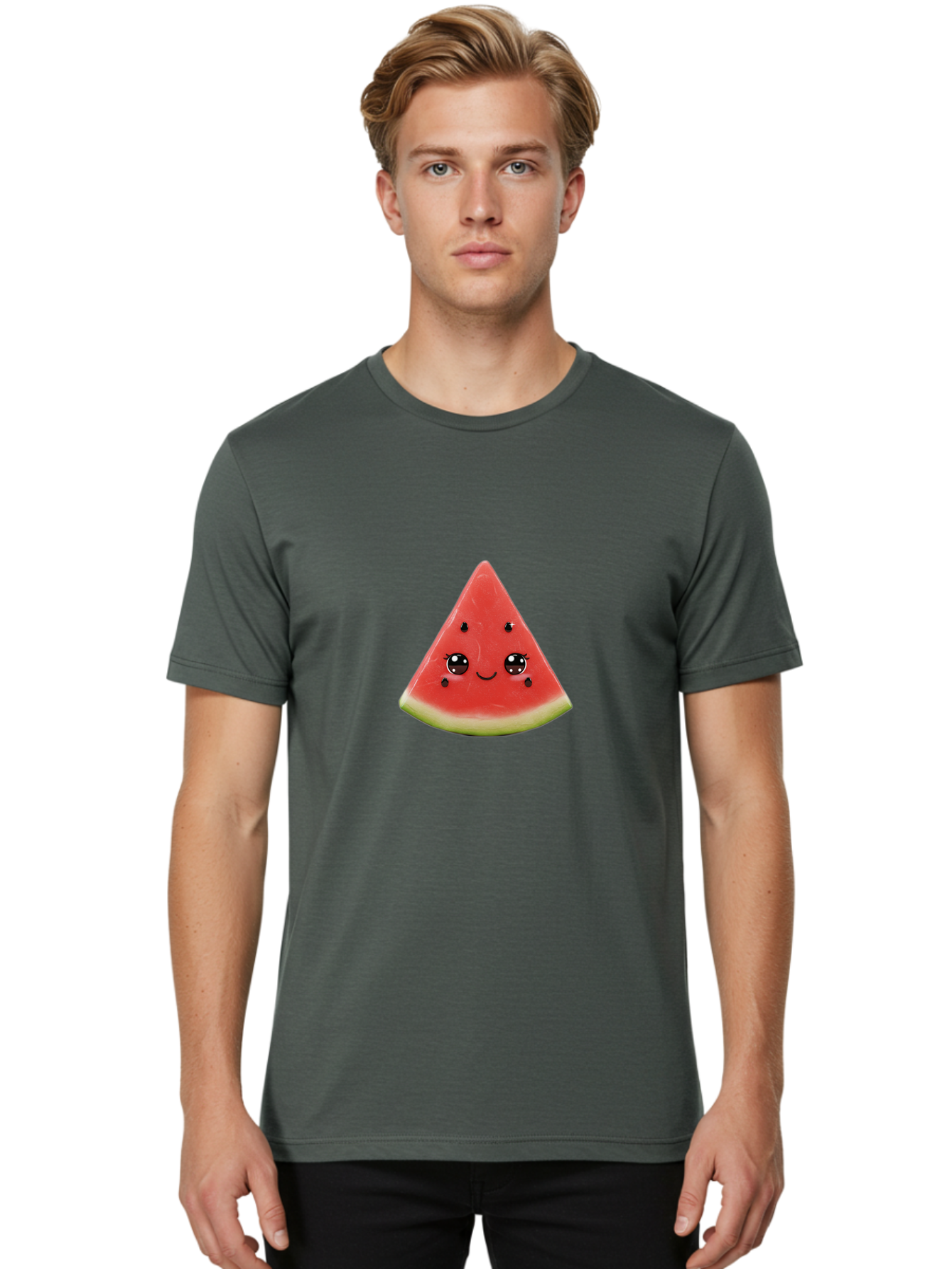 Watermelon-Slice Men'S Graphic Tee, 100% Cotton, Comfortable Casual Summer Wear, Machine Washable, Vintage Camera, Old Camera, Antique Camera, Black Camera, Classic Photography, Photography Equipment, Nostalgic Device, Film Camera, Camera Art Baf642 10