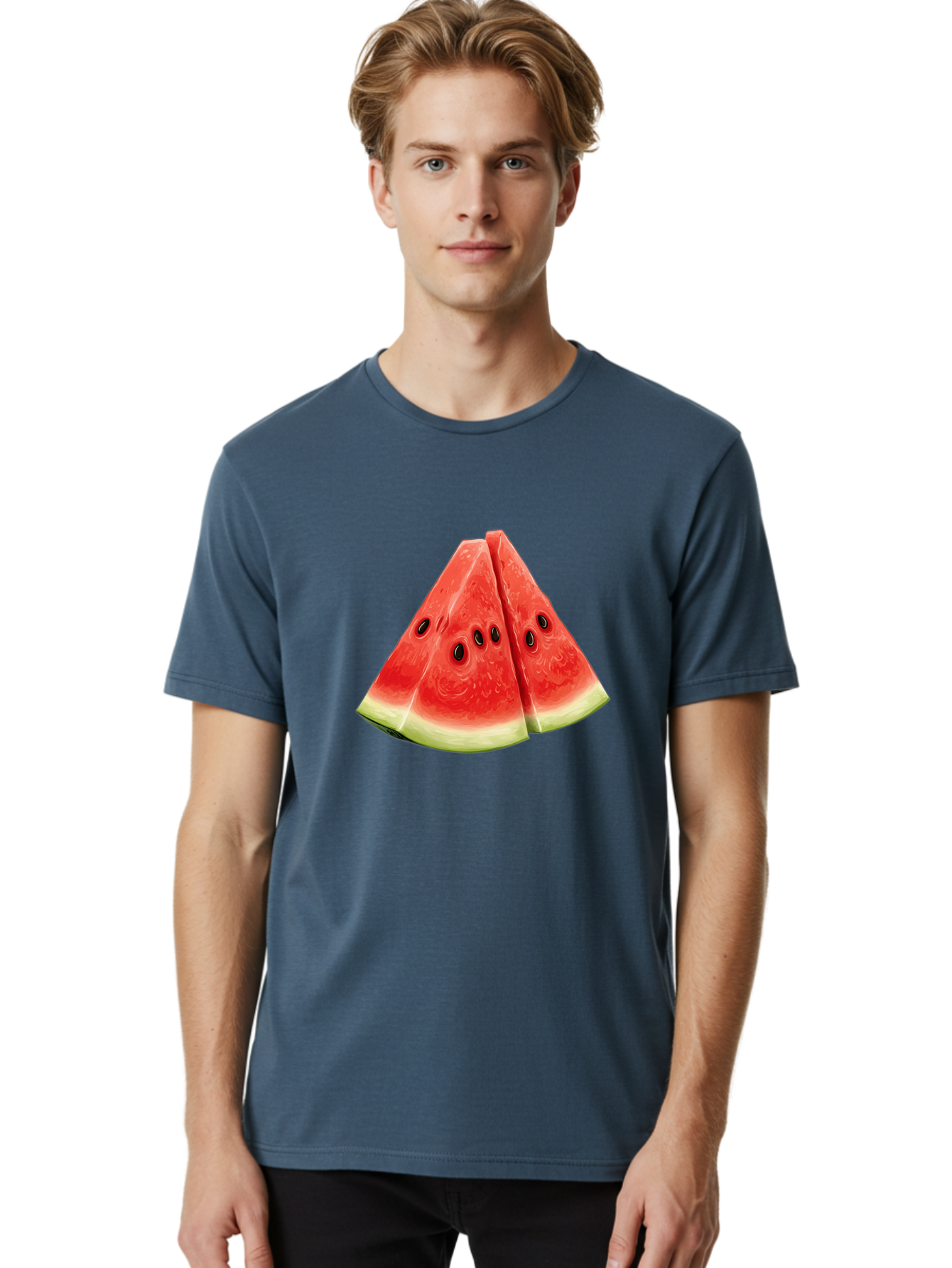Watermelon-Slices Men'S Graphic Tee, 100% Cotton, Comfortable Casual Summer Wear, Machine Washable, Vintage Camera, Old Camera, Antique Camera, Black Camera, Classic Photography, Photography Equipment, Nostalgic Device, Film Camera, Camera Art Baf643 26