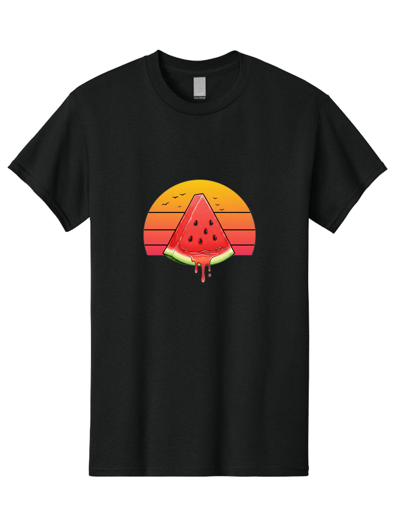 Watermelon-Sunset Men'S Graphic Tee, 100% Cotton, Comfortable Casual Summer Wear, Machine Washable, Vintage Camera, Old Camera, Antique Camera, Black Camera, Classic Photography, Photography Equipment, Nostalgic Device, Film Camera, Camera Art Baf644 15