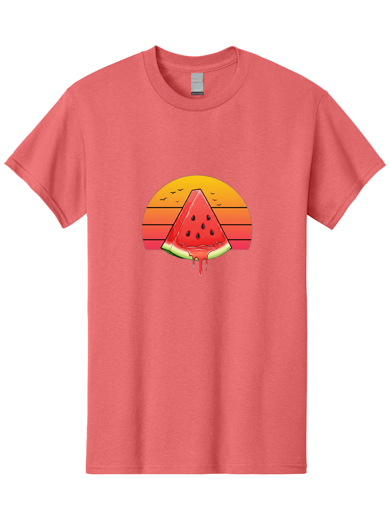 Watermelon-Sunset Men'S Graphic Tee, 100% Cotton, Comfortable Casual Summer Wear, Machine Washable, Vintage Camera, Old Camera, Antique Camera, Black Camera, Classic Photography, Photography Equipment, Nostalgic Device, Film Camera, Camera Art Baf644 11
