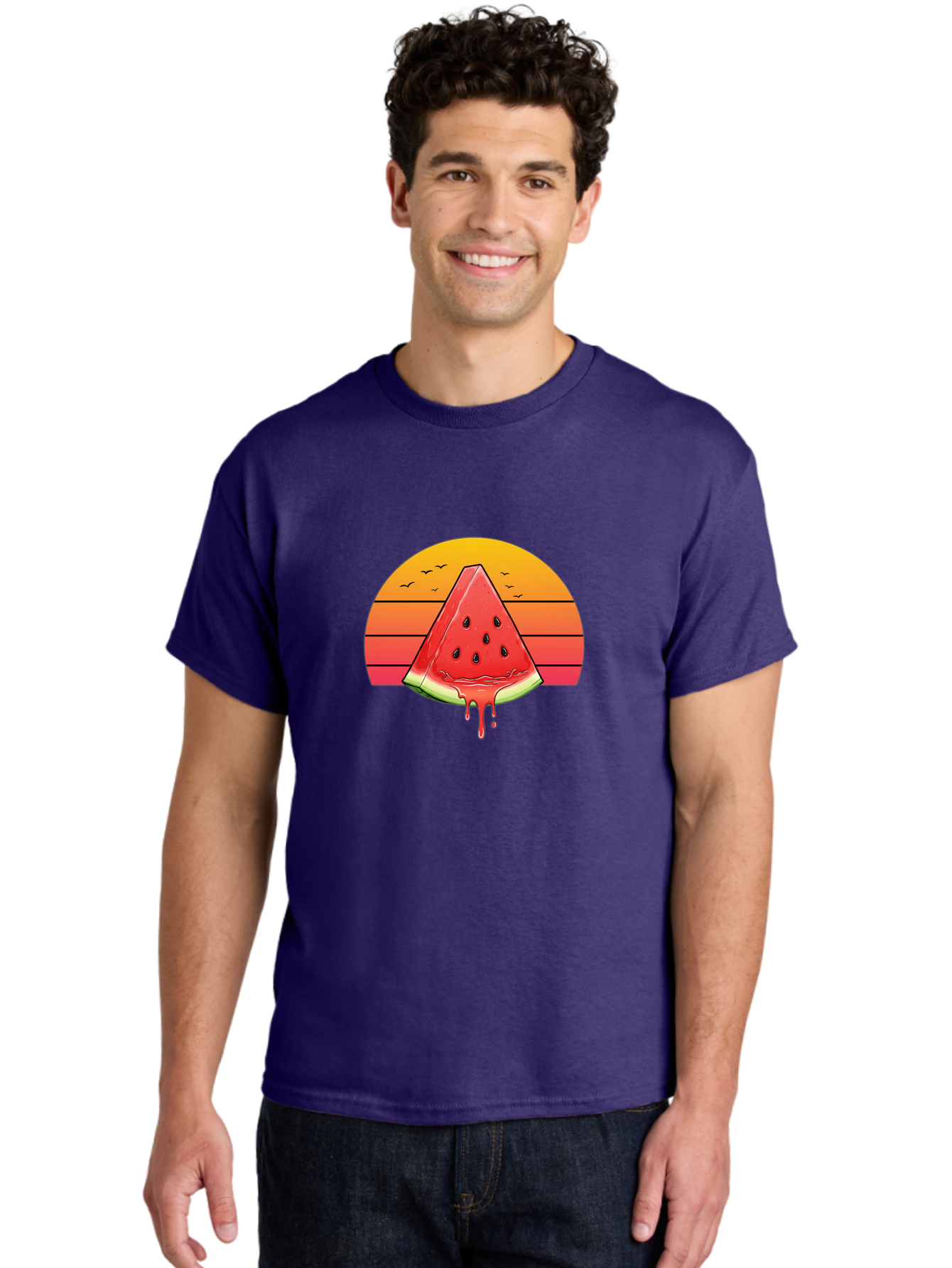 Watermelon-Sunset Men'S Graphic Tee, 100% Cotton, Comfortable Casual Summer Wear, Machine Washable, Vintage Camera, Old Camera, Antique Camera, Black Camera, Classic Photography, Photography Equipment, Nostalgic Device, Film Camera, Camera Art Baf644 20