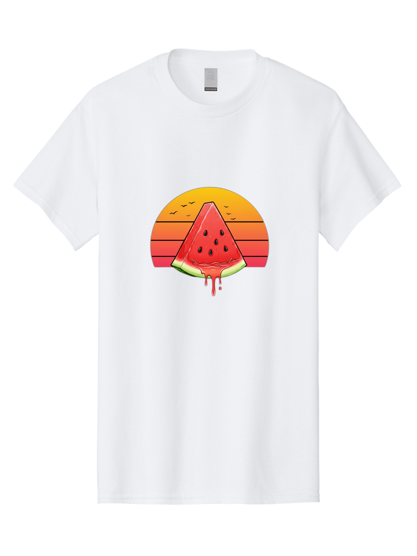 Watermelon-Sunset Men'S Graphic Tee, 100% Cotton, Comfortable Casual Summer Wear, Machine Washable, Vintage Camera, Old Camera, Antique Camera, Black Camera, Classic Photography, Photography Equipment, Nostalgic Device, Film Camera, Camera Art Baf644 17