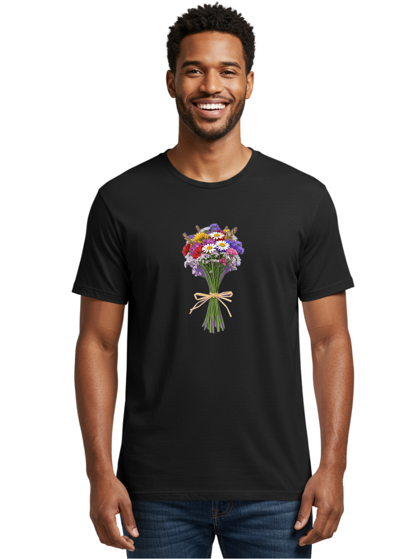 Wild-Flower-Bouquet Men'S Graphic Tee, 100% Cotton, Comfortable Casual Summer Wear, Machine Washable, Vintage Camera, Old Camera, Antique Camera, Black Camera, Classic Photography, Photography Equipment, Nostalgic Device, Film Camera, Baf648 28