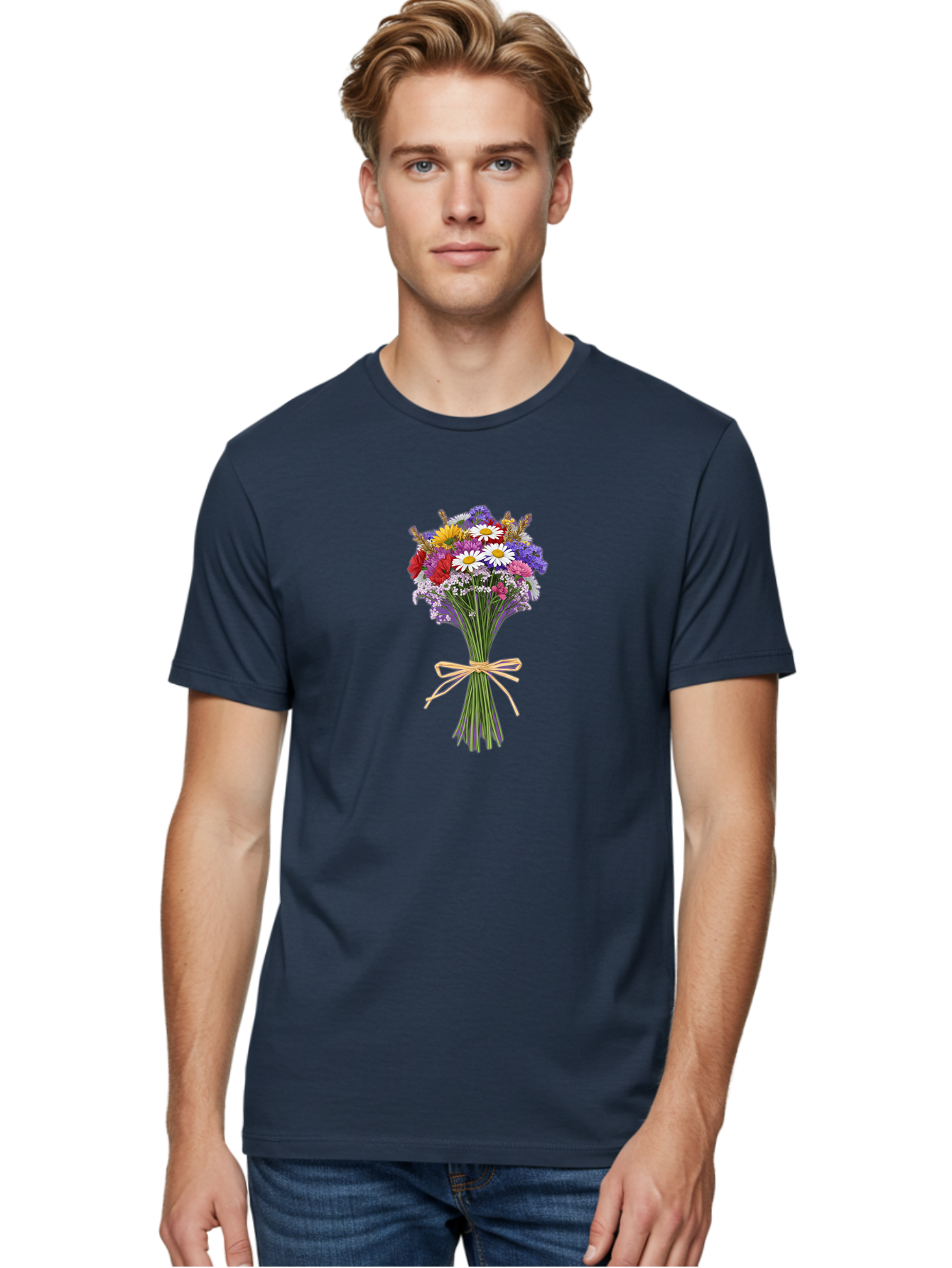 Wild-Flower-Bouquet Men'S Graphic Tee, 100% Cotton, Comfortable Casual Summer Wear, Machine Washable, Vintage Camera, Old Camera, Antique Camera, Black Camera, Classic Photography, Photography Equipment, Nostalgic Device, Film Camera, Baf648 4