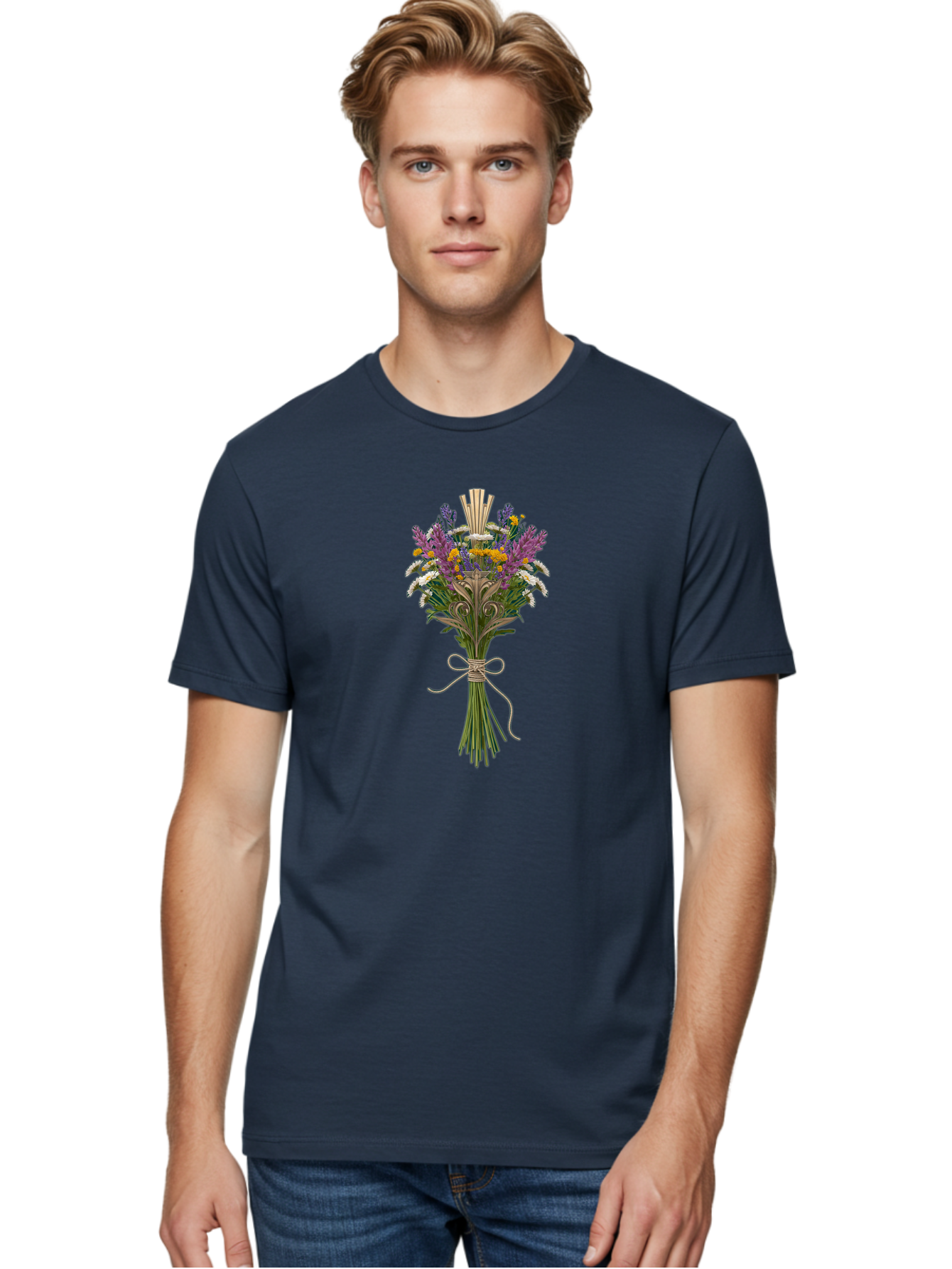Wildflower-Bouquet-11 Men'S Graphic Tee, 100% Cotton, Comfortable Casual Summer Wear, Machine Washable, Vintage Camera, Old Camera, Antique Camera, Black Camera, Classic Photography, Photography Equipment, Nostalgic Device, Film Camera, Baf651 24