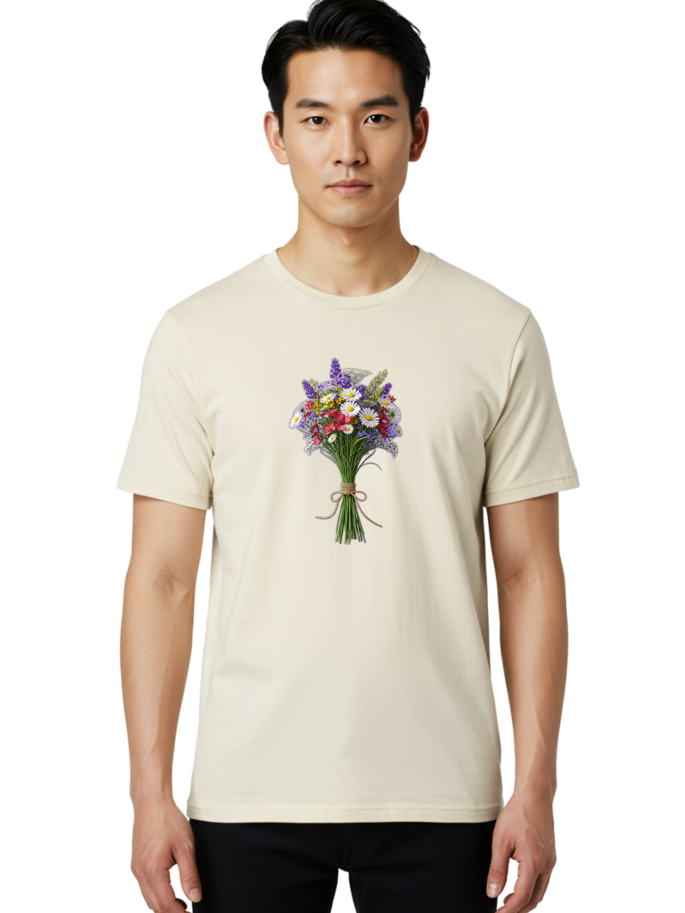 Wildflower-Bouquet-12 Men'S Graphic Tee, 100% Cotton, Comfortable Casual Summer Wear, Machine Washable, Vintage Camera, Old Camera, Antique Camera, Black Camera, Classic Photography, Photography Equipment, Nostalgic Device, Film Camera, Baf652 6