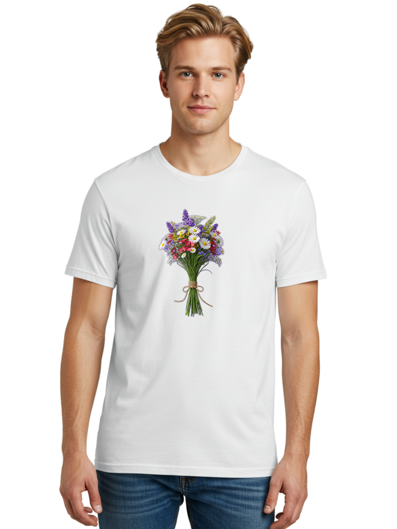 Wildflower-Bouquet-12 Men'S Graphic Tee, 100% Cotton, Comfortable Casual Summer Wear, Machine Washable, Vintage Camera, Old Camera, Antique Camera, Black Camera, Classic Photography, Photography Equipment, Nostalgic Device, Film Camera, Baf652 12