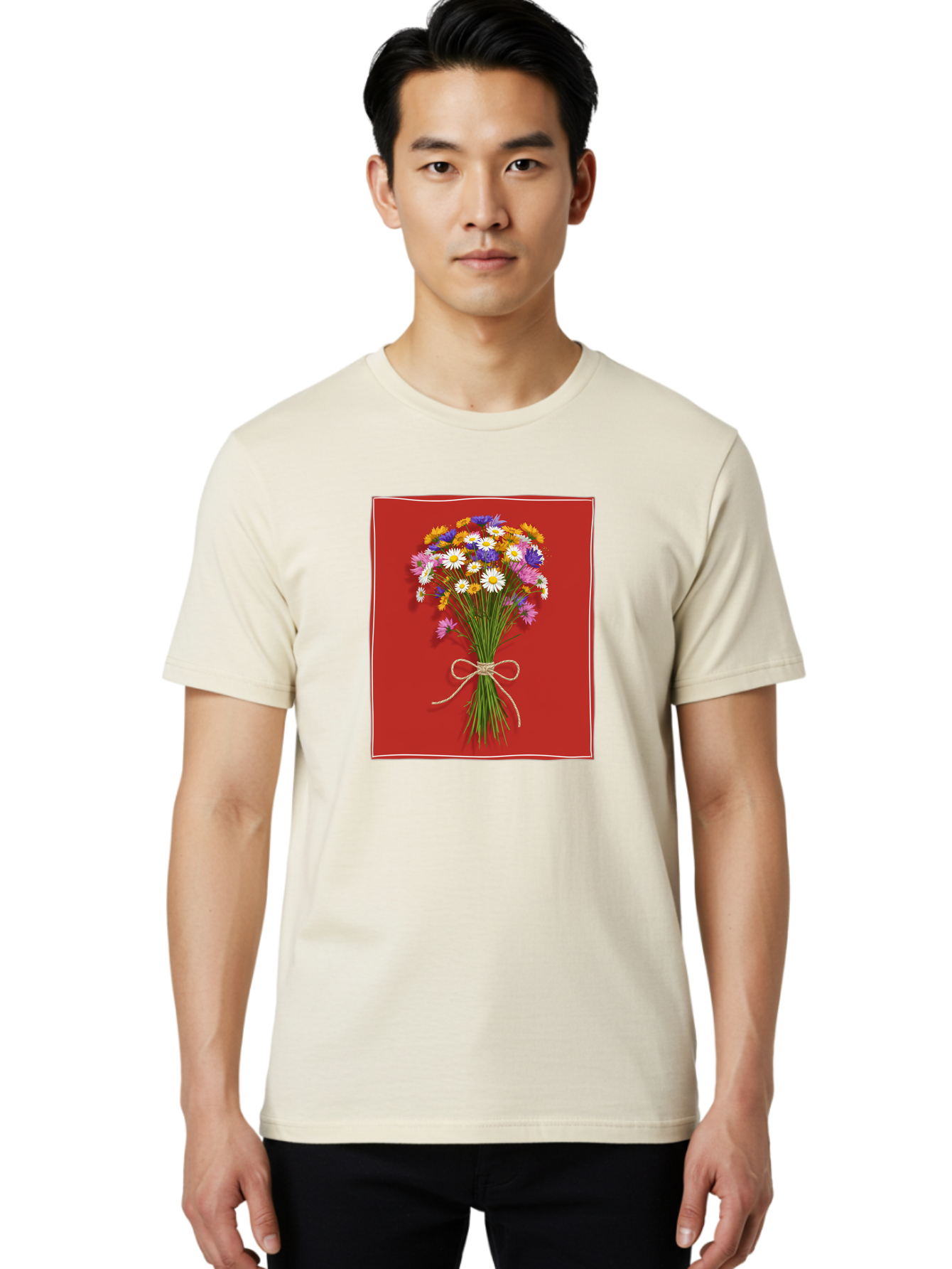Wildflower-Bouquet-14 Men'S Graphic Tee, 100% Cotton, Comfortable Casual Summer Wear, Machine Washable, Vintage Camera, Old Camera, Antique Camera, Black Camera, Classic Photography, Photography Equipment, Nostalgic Device, Film Camera, Baf654 12