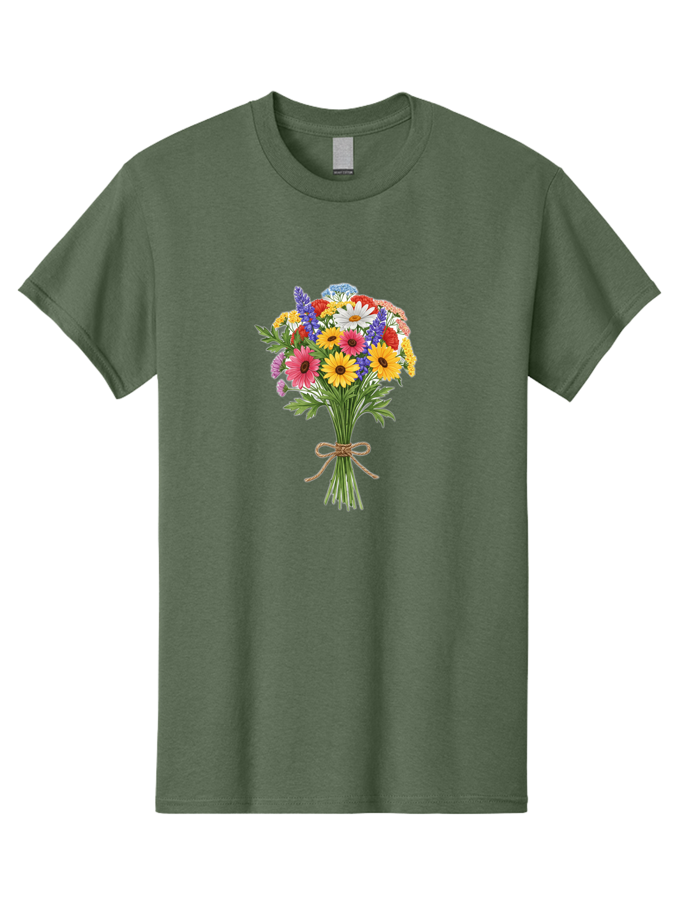 Wildflower-Bouquet-3 Men'S Graphic Tee, 100% Cotton, Comfortable Casual Summer Wear, Machine Washable, Vintage Camera, Old Camera, Antique Camera, Black Camera, Classic Photography, Photography Equipment, Nostalgic Device, Film Camera, Baf656 1