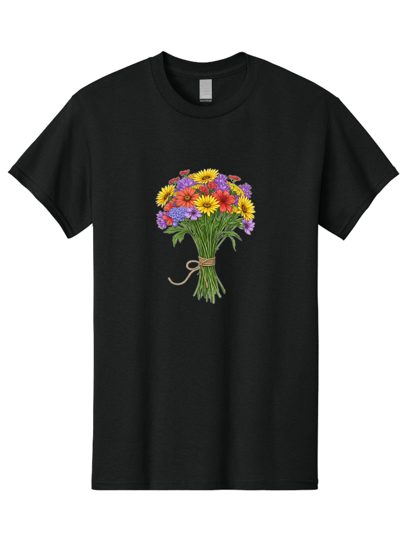 Wildflower-Bouquet-4 Men'S Graphic Tee, 100% Cotton, Comfortable Casual Summer Wear, Machine Washable, Vintage Camera, Old Camera, Antique Camera, Black Camera, Classic Photography, Photography Equipment, Nostalgic Device, Film Camera, Baf657 13