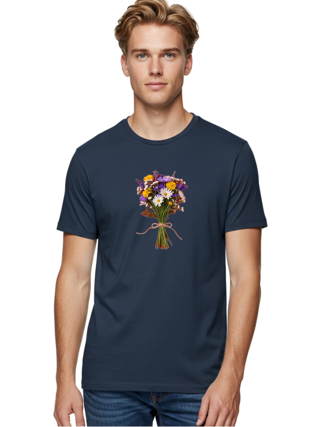 Wildflower-Bouquet-5 Men'S Graphic Tee, 100% Cotton, Comfortable Casual Summer Wear, Machine Washable, Vintage Camera, Old Camera, Antique Camera, Black Camera, Classic Photography, Photography Equipment, Nostalgic Device, Film Camera, Baf658 24