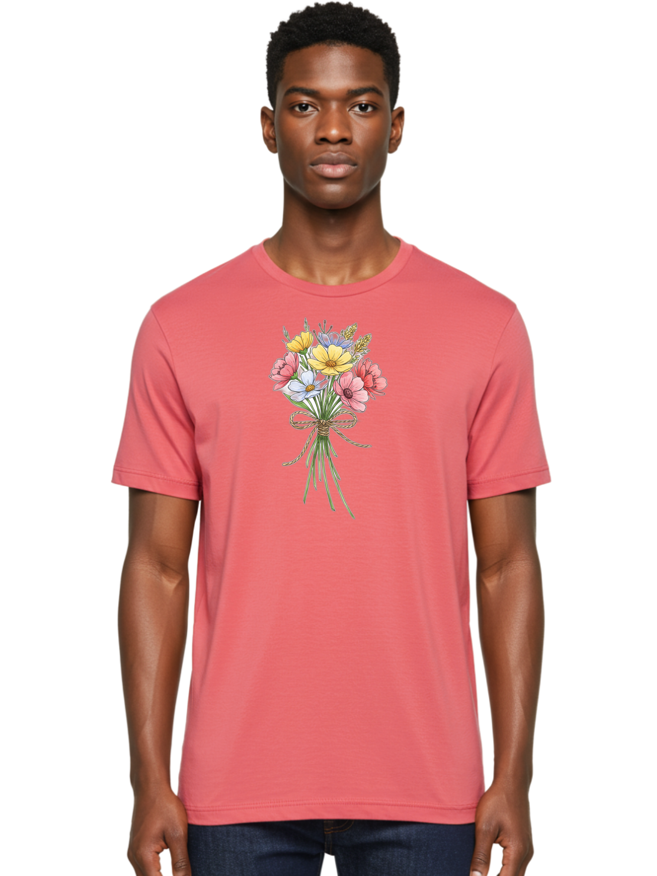 Wildflower-Bouquet Men'S Graphic Tee, 100% Cotton, Comfortable Casual Summer Wear, Machine Washable, Vintage Camera, Old Camera, Antique Camera, Black Camera, Classic Photography, Photography Equipment, Nostalgic Device, Film Camera, Baf663 10