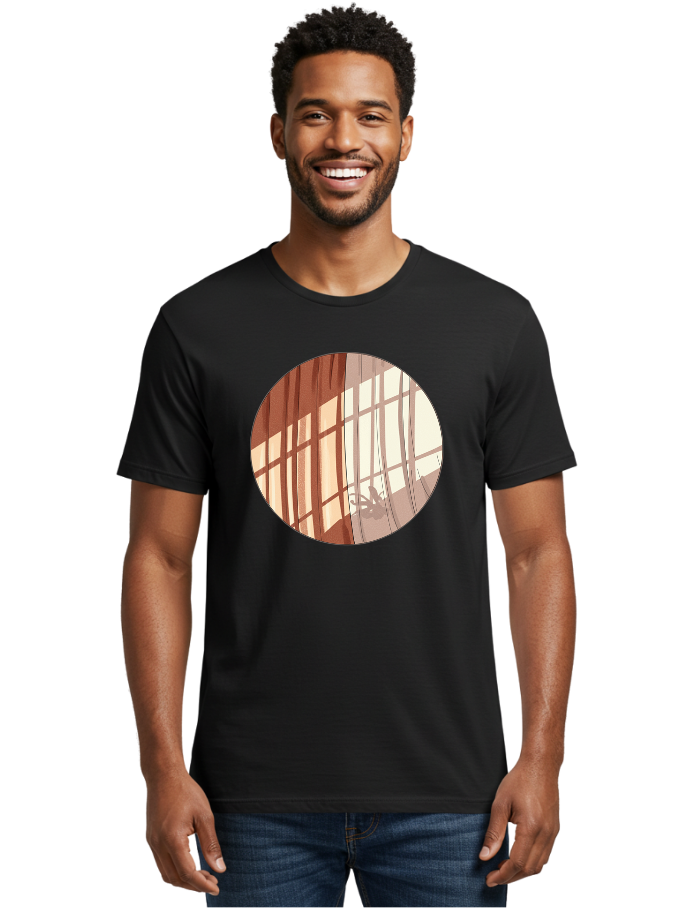 Window-Curtain-Shadows Men'S Graphic Tee, 100% Cotton, Comfortable Casual Summer Wear, Machine Washable, Vintage Camera, Old Camera, Antique Camera, Black Camera, Classic Photography, Photography Equipment, Nostalgic Device, Film Camera, Baf664 10