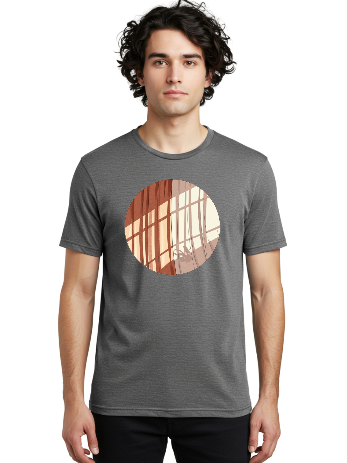 Window-Curtain-Shadows Men'S Graphic Tee, 100% Cotton, Comfortable Casual Summer Wear, Machine Washable, Vintage Camera, Old Camera, Antique Camera, Black Camera, Classic Photography, Photography Equipment, Nostalgic Device, Film Camera, Baf664 8