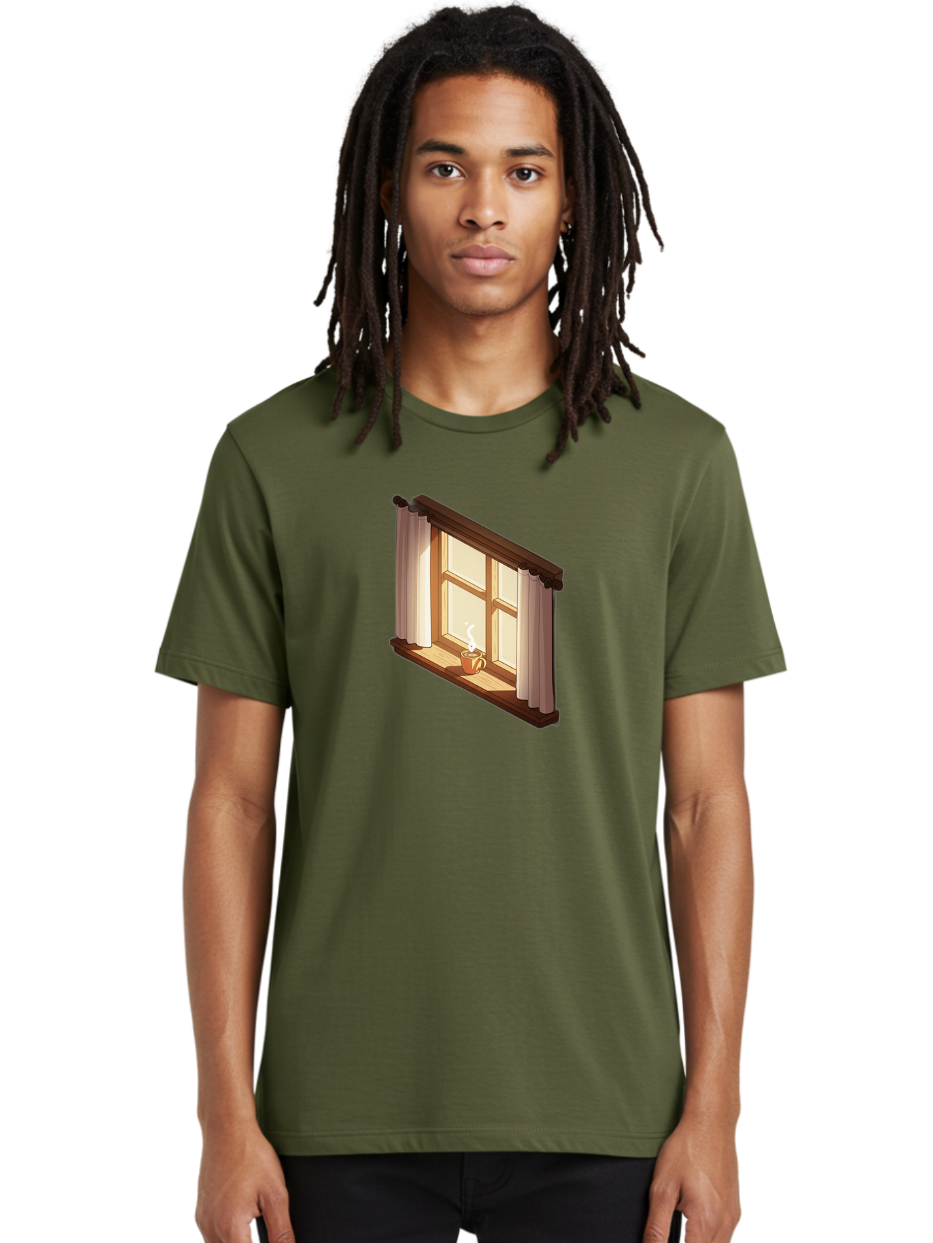 Window-With-Coffee-Cup Men'S Graphic Tee, 100% Cotton, Comfortable Casual Summer Wear, Machine Washable, Vintage Camera, Old Camera, Antique Camera, Black Camera, Classic Photography, Photography Equipment, Nostalgic Device, Film Camera, Baf665 4