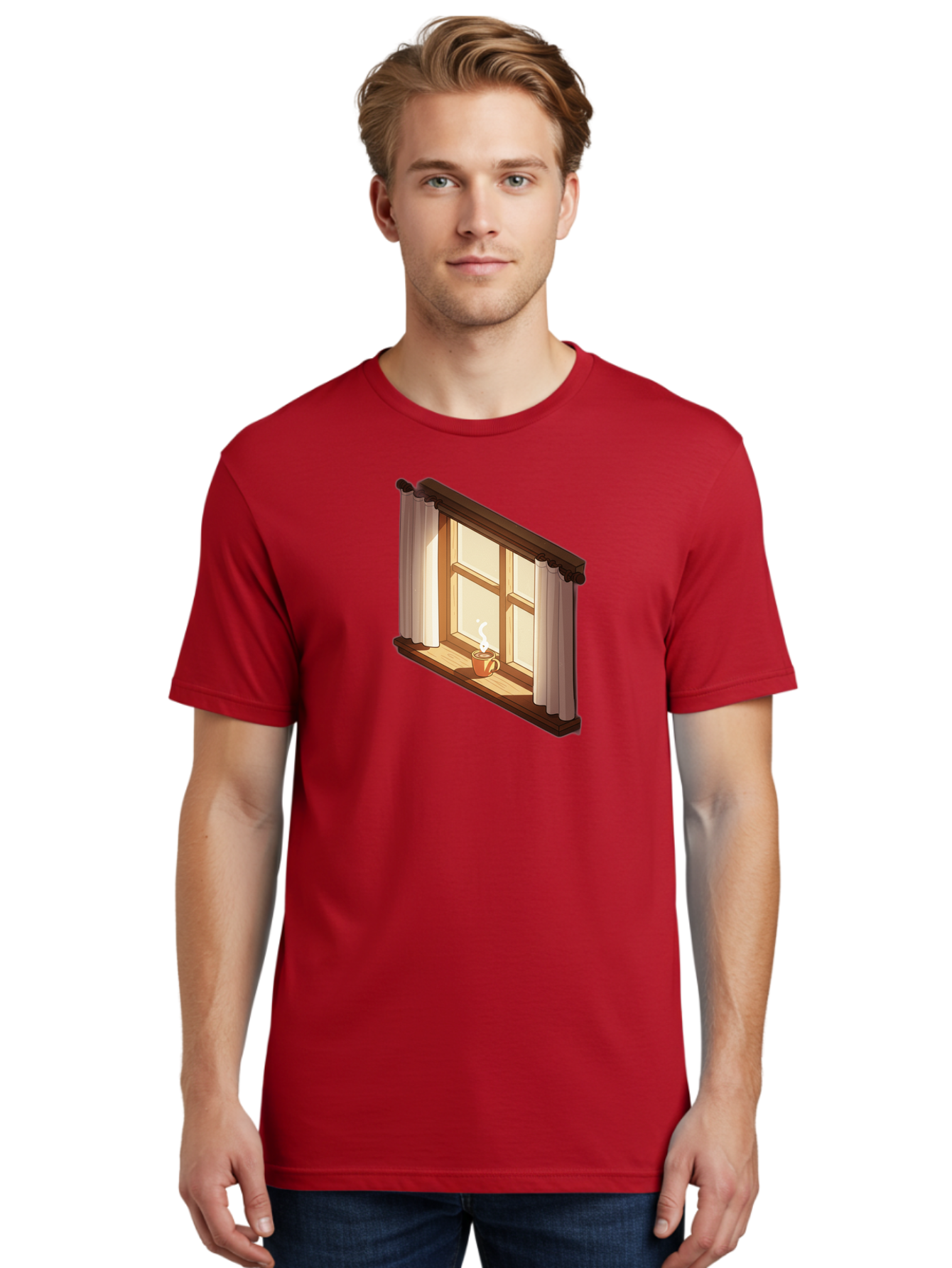 Window-With-Coffee-Cup Men'S Graphic Tee, 100% Cotton, Comfortable Casual Summer Wear, Machine Washable, Vintage Camera, Old Camera, Antique Camera, Black Camera, Classic Photography, Photography Equipment, Nostalgic Device, Film Camera, Baf665 22