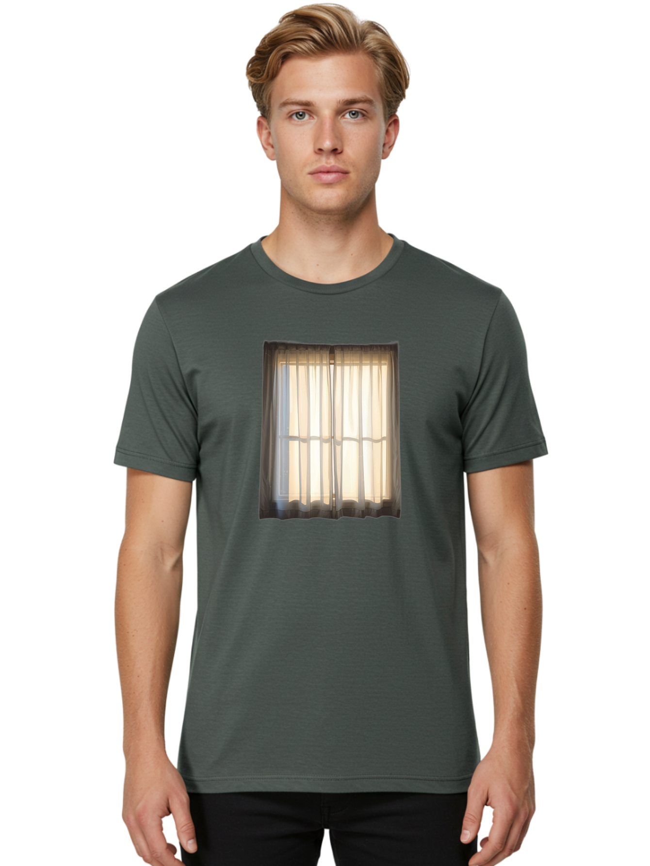 Window-With-Curtains-1 Men'S Graphic Tee, 100% Cotton, Comfortable Casual Summer Wear, Machine Washable, Vintage Camera, Old Camera, Antique Camera, Black Camera, Classic Photography, Photography Equipment, Nostalgic Device, Film Camera, Baf666 20