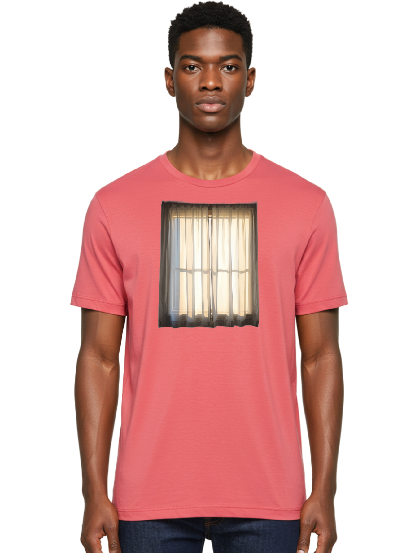 Window-With-Curtains-1 Men'S Graphic Tee, 100% Cotton, Comfortable Casual Summer Wear, Machine Washable, Vintage Camera, Old Camera, Antique Camera, Black Camera, Classic Photography, Photography Equipment, Nostalgic Device, Film Camera, Baf666 22