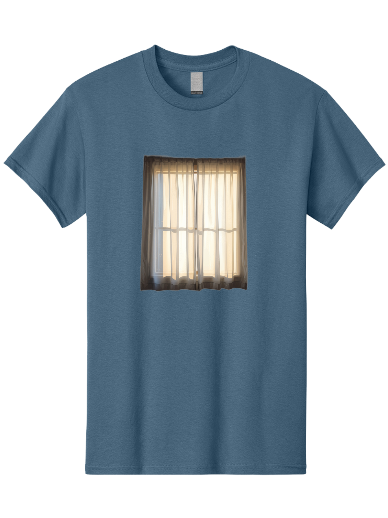Window-With-Curtains-1 Men'S Graphic Tee, 100% Cotton, Comfortable Casual Summer Wear, Machine Washable, Vintage Camera, Old Camera, Antique Camera, Black Camera, Classic Photography, Photography Equipment, Nostalgic Device, Film Camera, Baf666 5