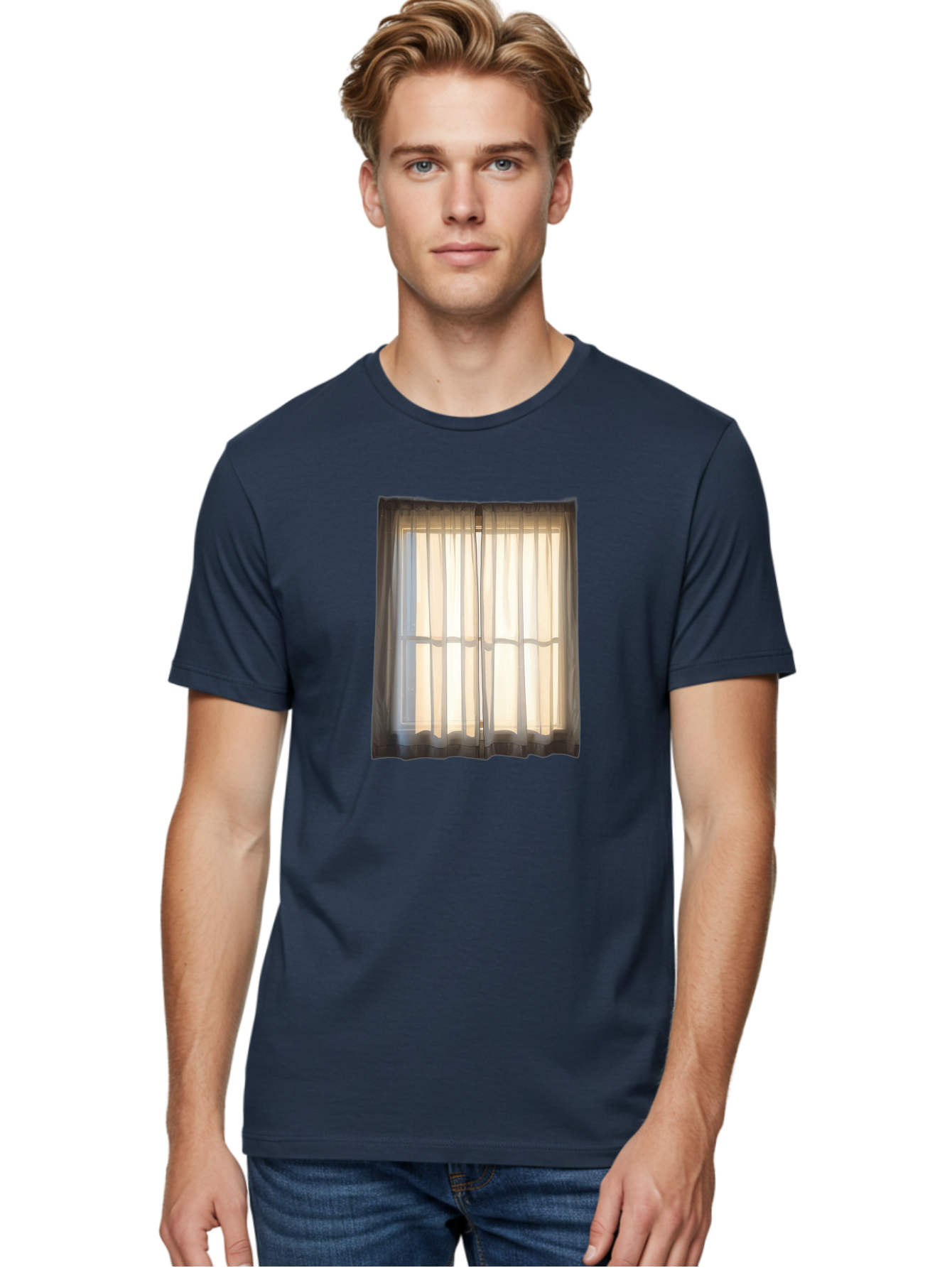 Window-With-Curtains-1 Men'S Graphic Tee, 100% Cotton, Comfortable Casual Summer Wear, Machine Washable, Vintage Camera, Old Camera, Antique Camera, Black Camera, Classic Photography, Photography Equipment, Nostalgic Device, Film Camera, Baf666 8