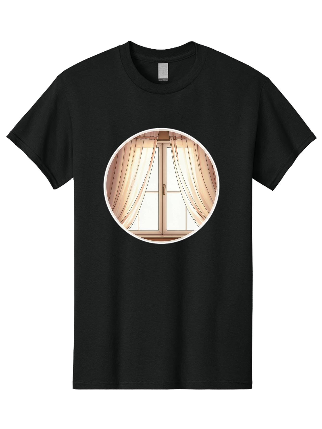 Window-With-Curtains Men'S Graphic Tee, 100% Cotton, Comfortable Casual Summer Wear, Machine Washable, Vintage Camera, Old Camera, Antique Camera, Black Camera, Classic Photography, Photography Equipment, Nostalgic Device, Film Camera, Baf667 11