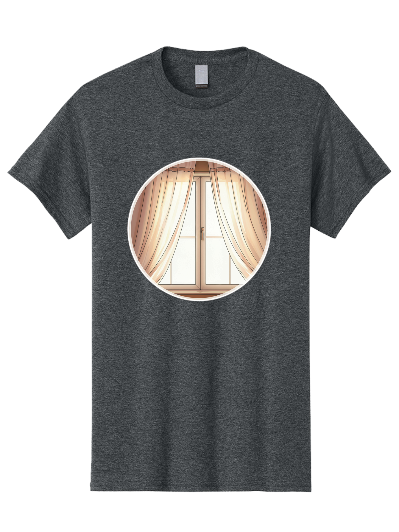 Window-With-Curtains Men'S Graphic Tee, 100% Cotton, Comfortable Casual Summer Wear, Machine Washable, Vintage Camera, Old Camera, Antique Camera, Black Camera, Classic Photography, Photography Equipment, Nostalgic Device, Film Camera, Baf667 19