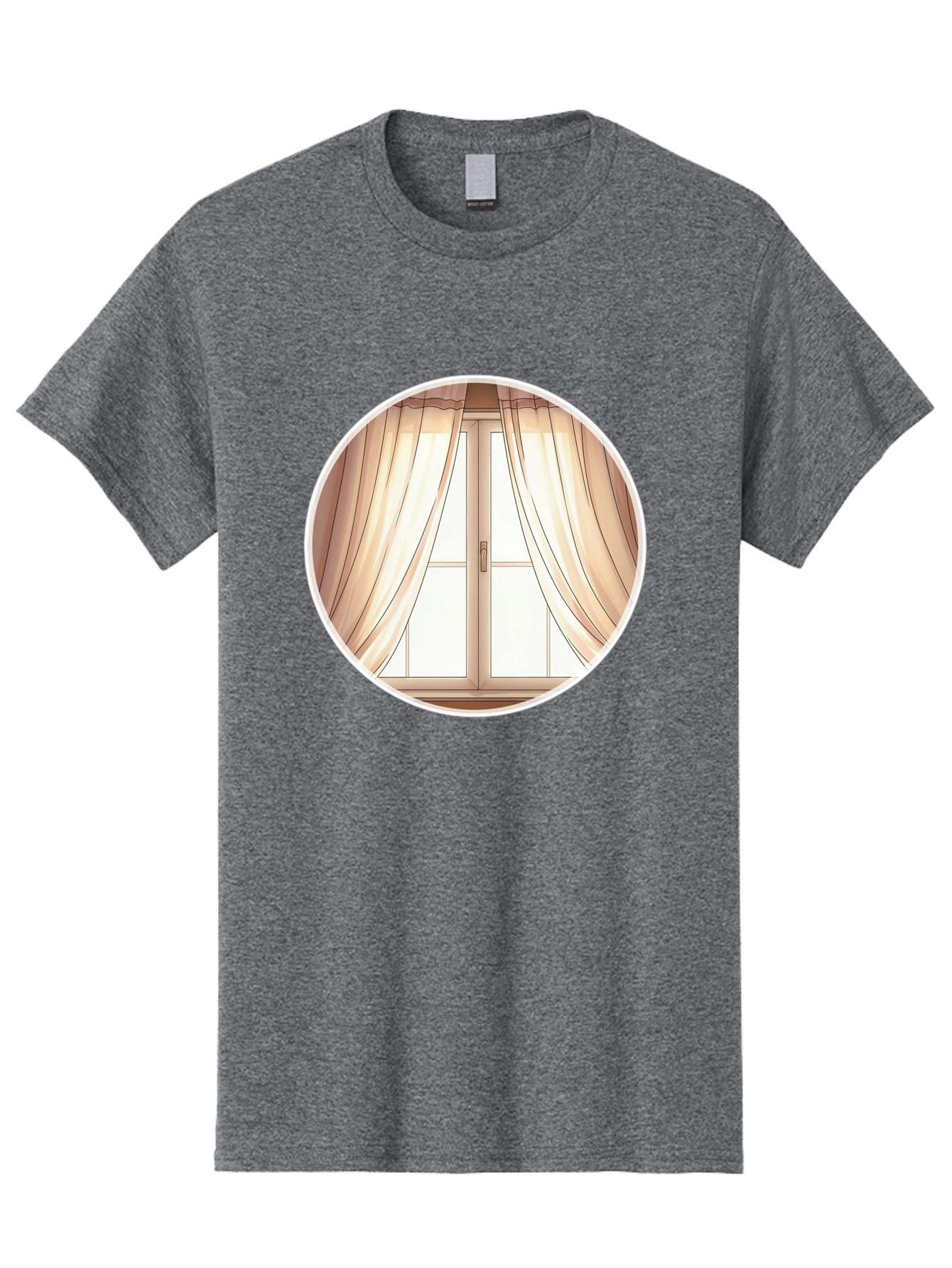 Window-With-Curtains Men'S Graphic Tee, 100% Cotton, Comfortable Casual Summer Wear, Machine Washable, Vintage Camera, Old Camera, Antique Camera, Black Camera, Classic Photography, Photography Equipment, Nostalgic Device, Film Camera, Baf667 17