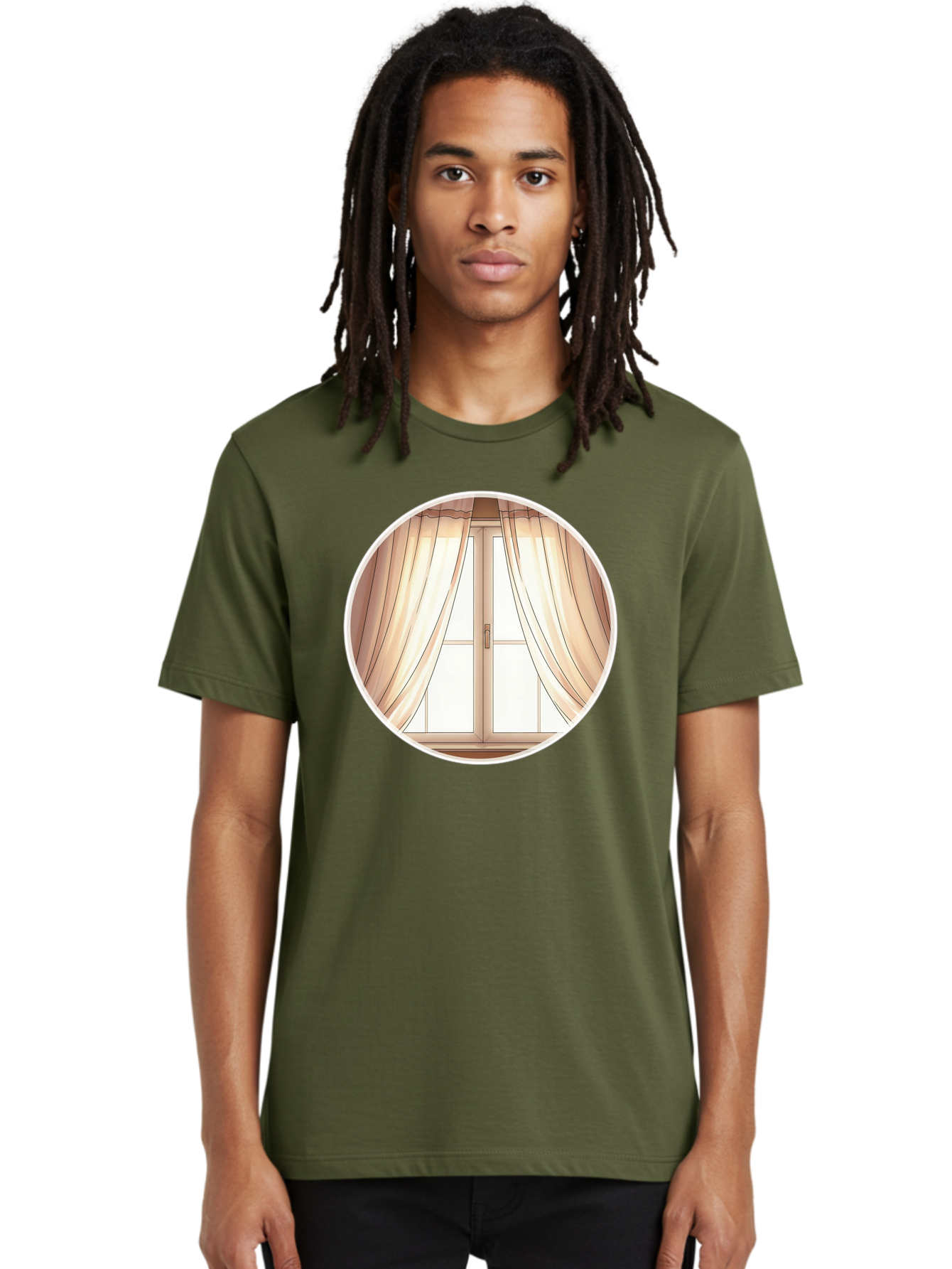 Window-With-Curtains Men'S Graphic Tee, 100% Cotton, Comfortable Casual Summer Wear, Machine Washable, Vintage Camera, Old Camera, Antique Camera, Black Camera, Classic Photography, Photography Equipment, Nostalgic Device, Film Camera, Baf667 28