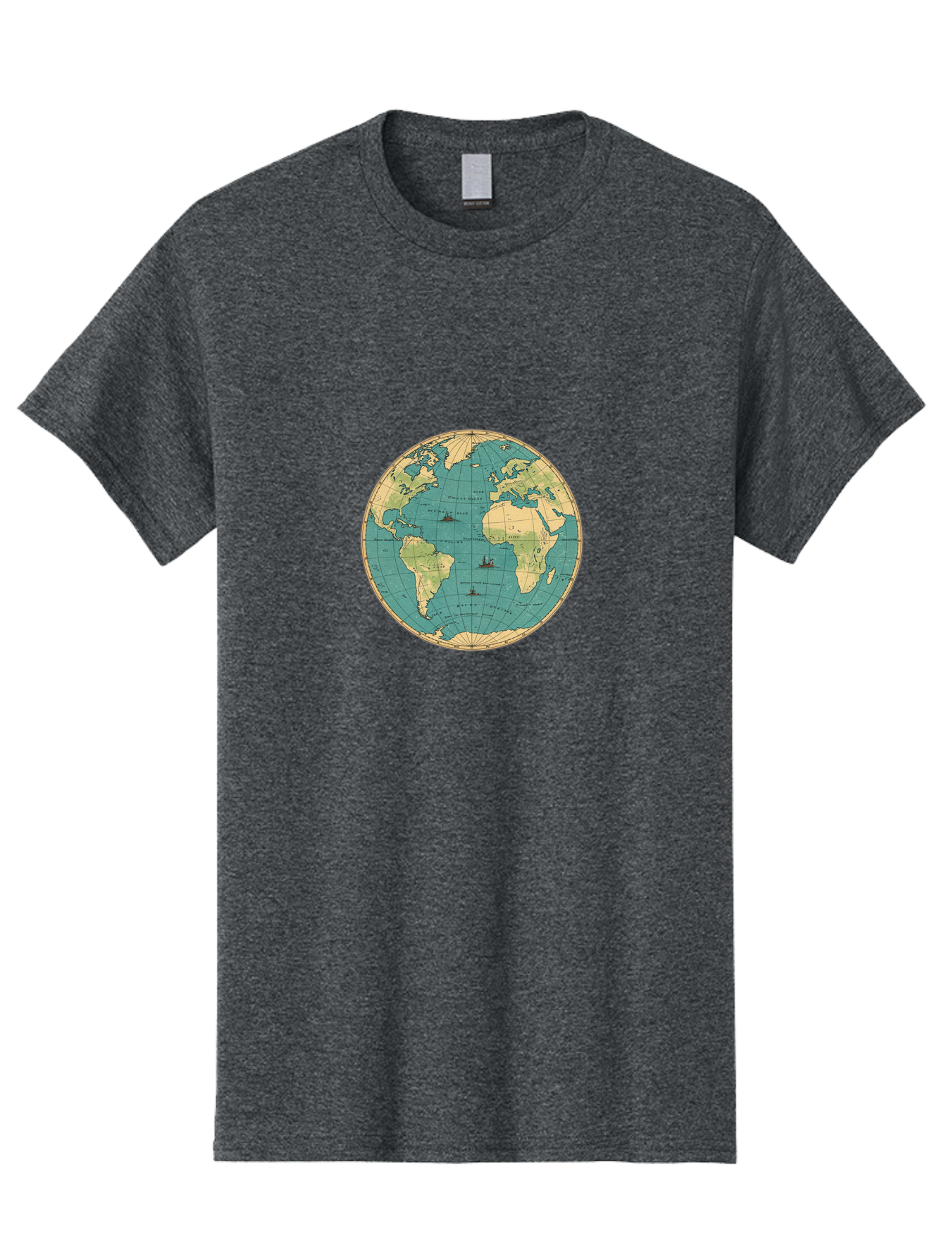 World-Map-Globe Men'S Graphic Tee, 100% Cotton, Comfortable Casual Summer Wear, Machine Washable, Vintage Camera, Old Camera, Antique Camera, Black Camera, Classic Photography, Photography Equipment, Nostalgic Device, Film Camera, Camera Art Baf675 27