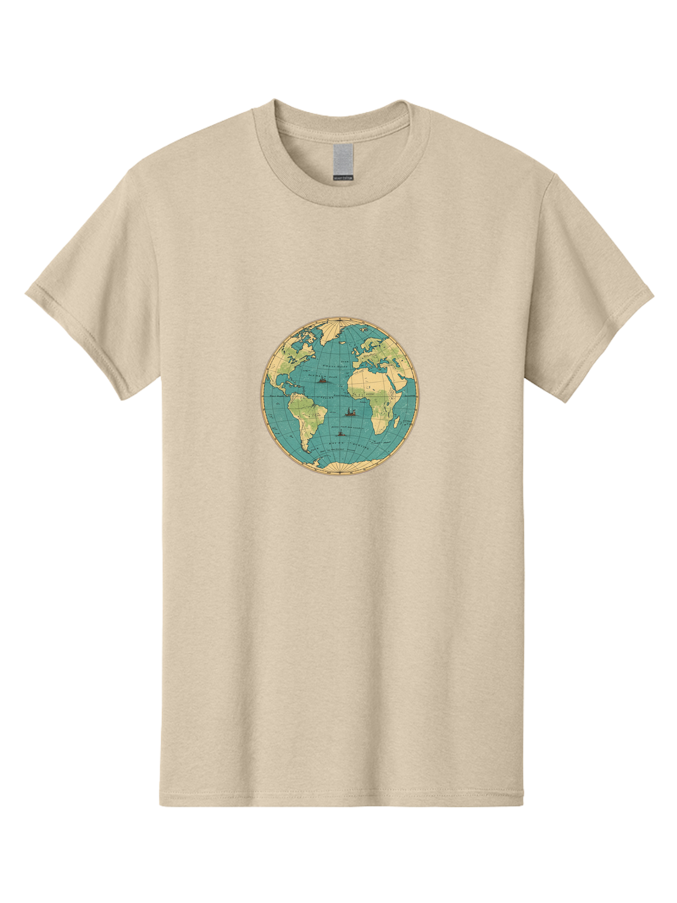 World-Map-Globe Men'S Graphic Tee, 100% Cotton, Comfortable Casual Summer Wear, Machine Washable, Vintage Camera, Old Camera, Antique Camera, Black Camera, Classic Photography, Photography Equipment, Nostalgic Device, Film Camera, Camera Art Baf675 21