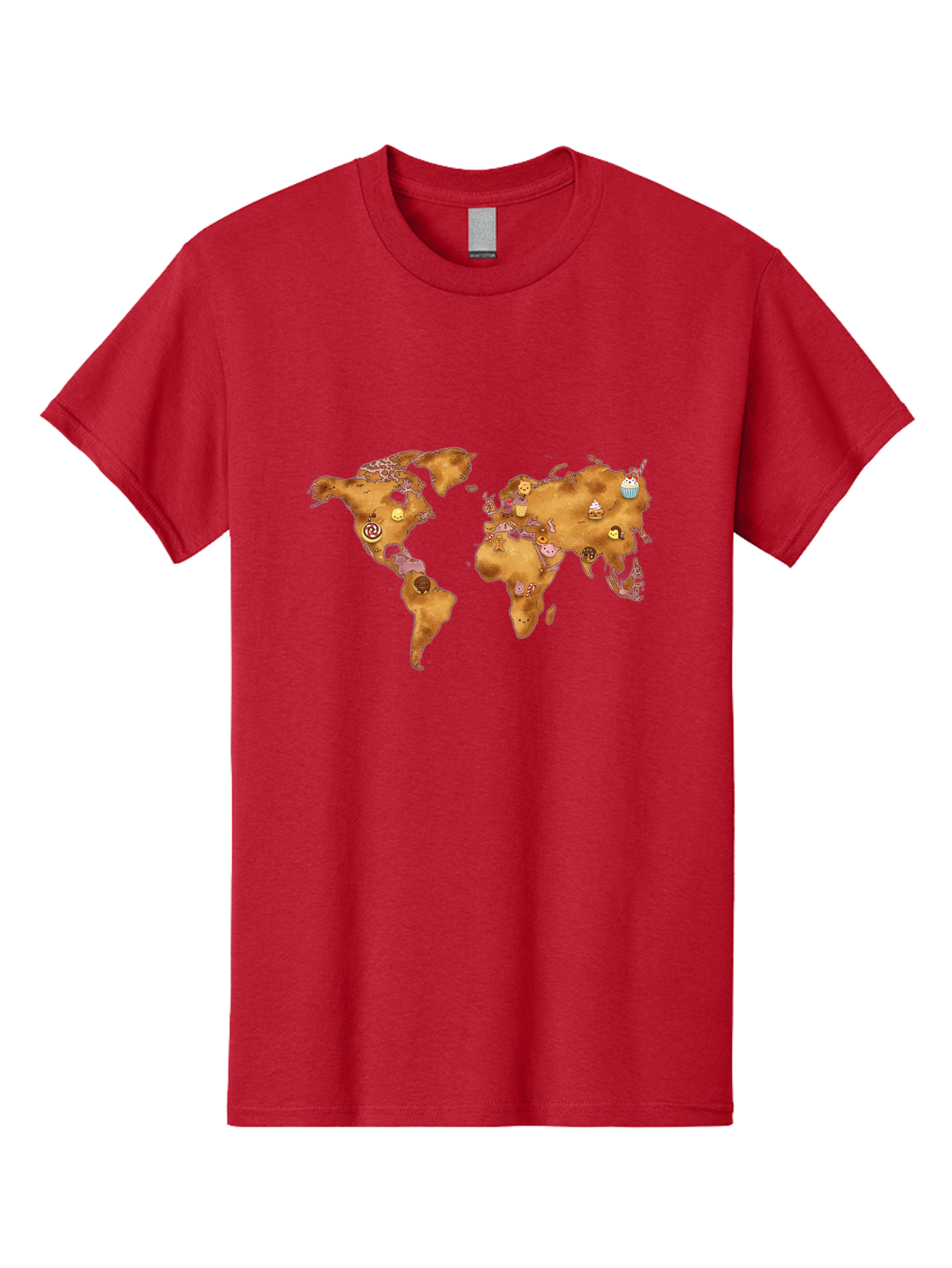 World-Map-With-Cupcakes Men'S Graphic Tee, 100% Cotton, Comfortable Casual Summer Wear, Machine Washable, Vintage Camera, Old Camera, Antique Camera, Black Camera, Classic Photography, Photography Equipment, Nostalgic Device, Film Camera, Baf676 13