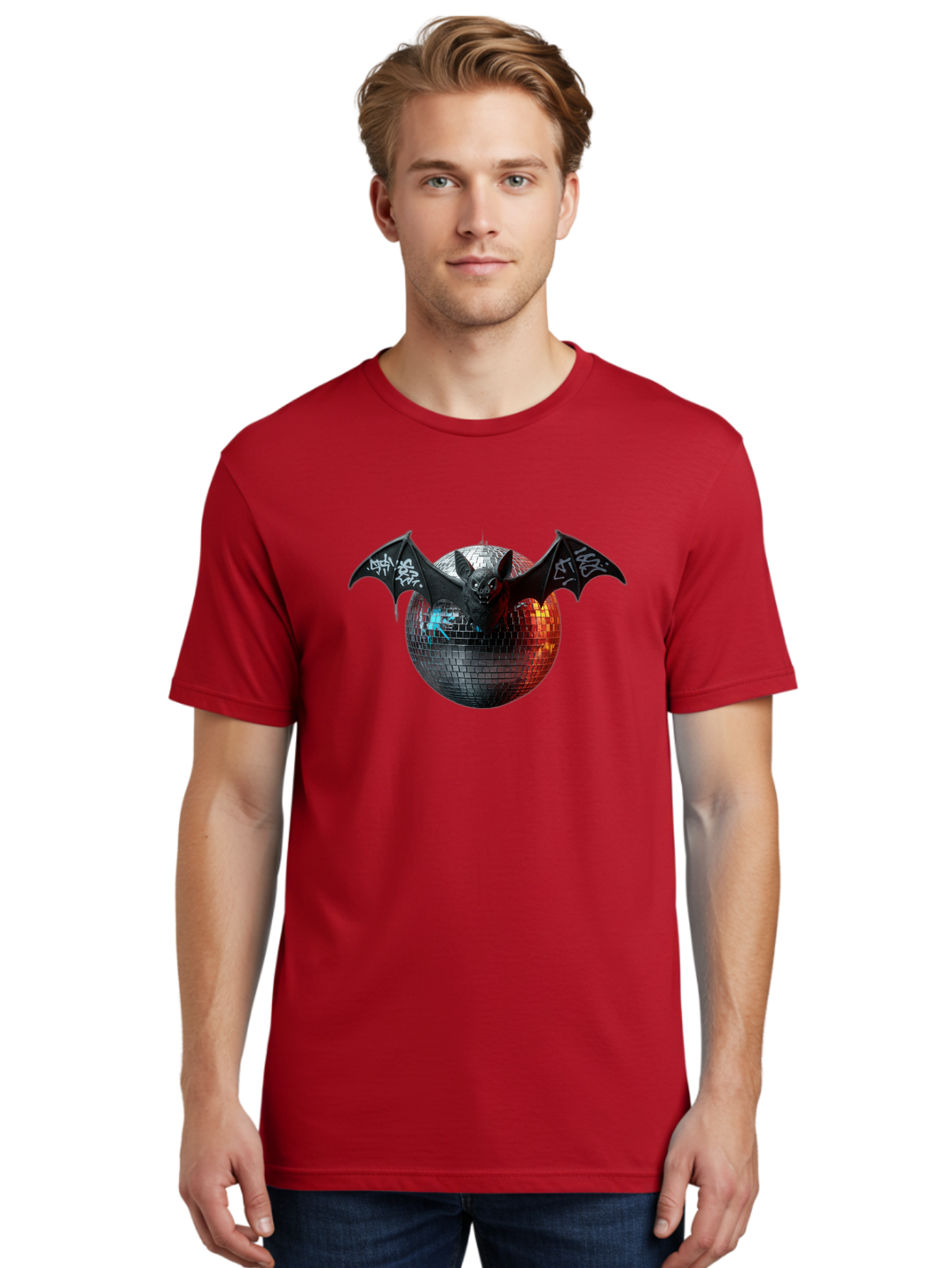 Bat-Disco-Ball-2 Men'S Graphic Tee, 100% Cotton, Comfortable Casual Summer Wear, Machine Washable, Vintage Camera, Old Camera, Antique Camera, Black Camera, Classic Photography, Photography Equipment, Nostalgic Device, Film Camera, Camera Art Baf688 8