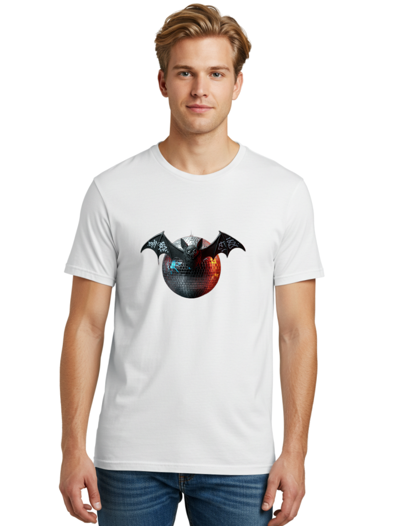Bat-Disco-Ball-2 Men'S Graphic Tee, 100% Cotton, Comfortable Casual Summer Wear, Machine Washable, Vintage Camera, Old Camera, Antique Camera, Black Camera, Classic Photography, Photography Equipment, Nostalgic Device, Film Camera, Camera Art Baf688 10